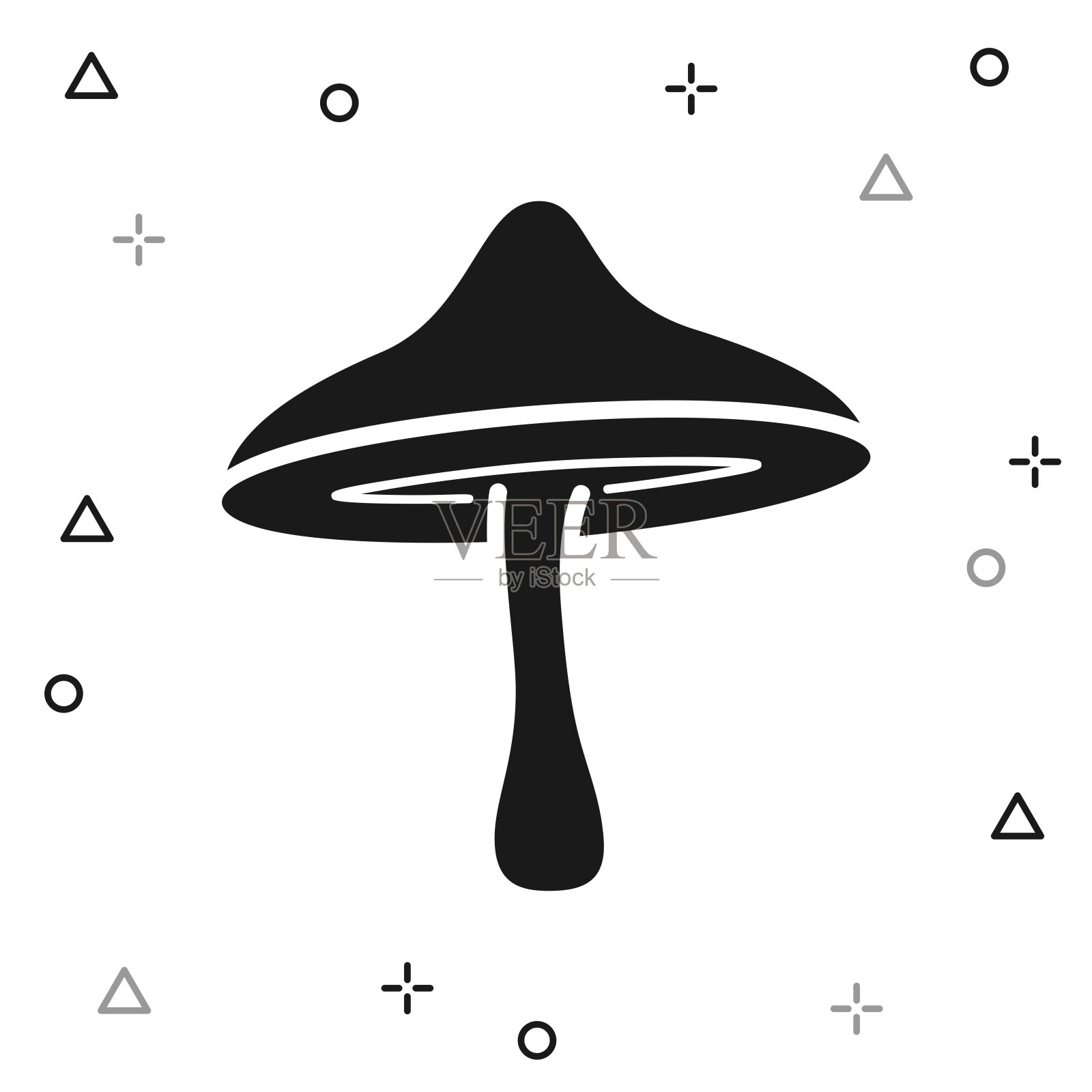 蘑菇。白色背景图标插画图片素材