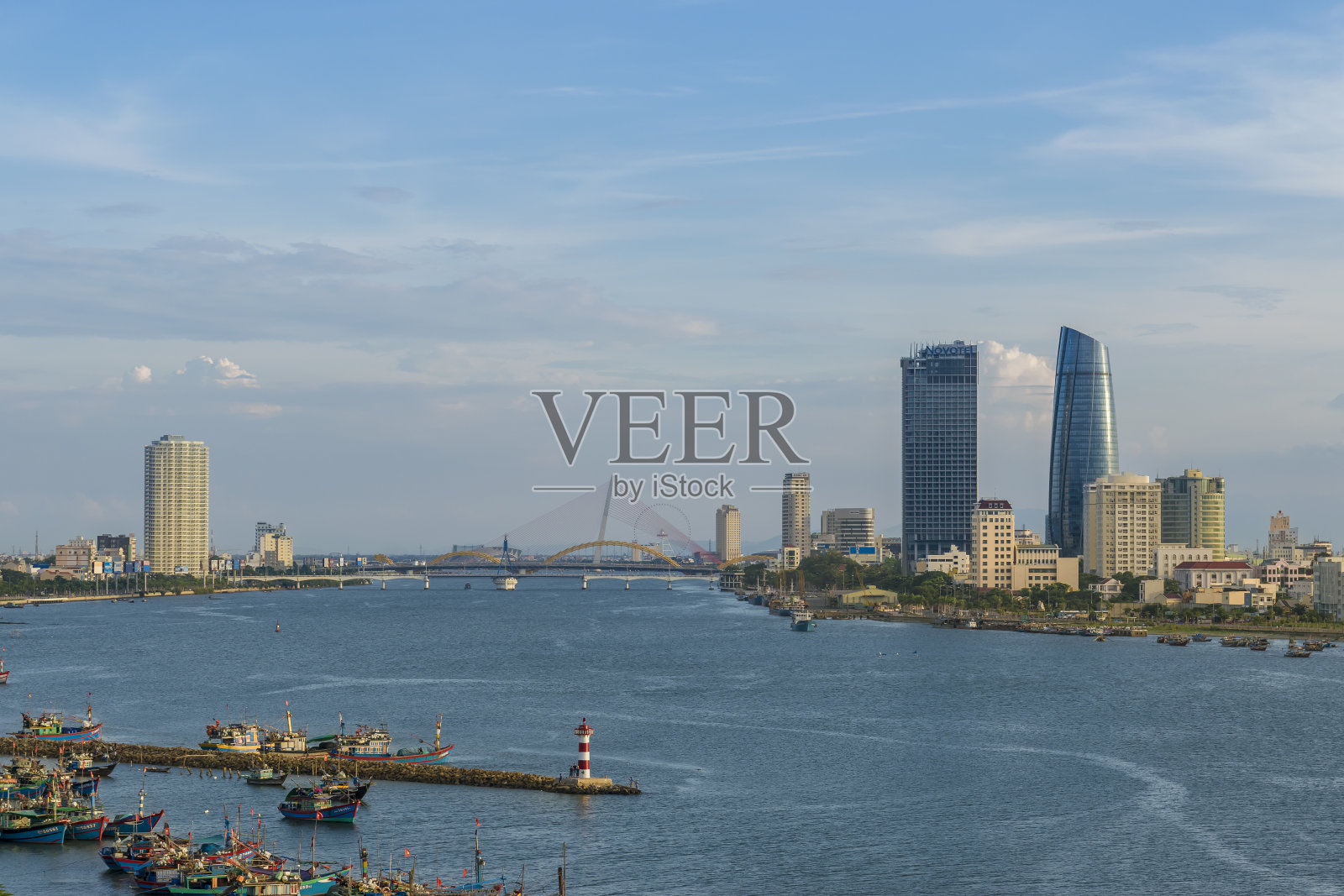 岘港市商业和行政区照片摄影图片