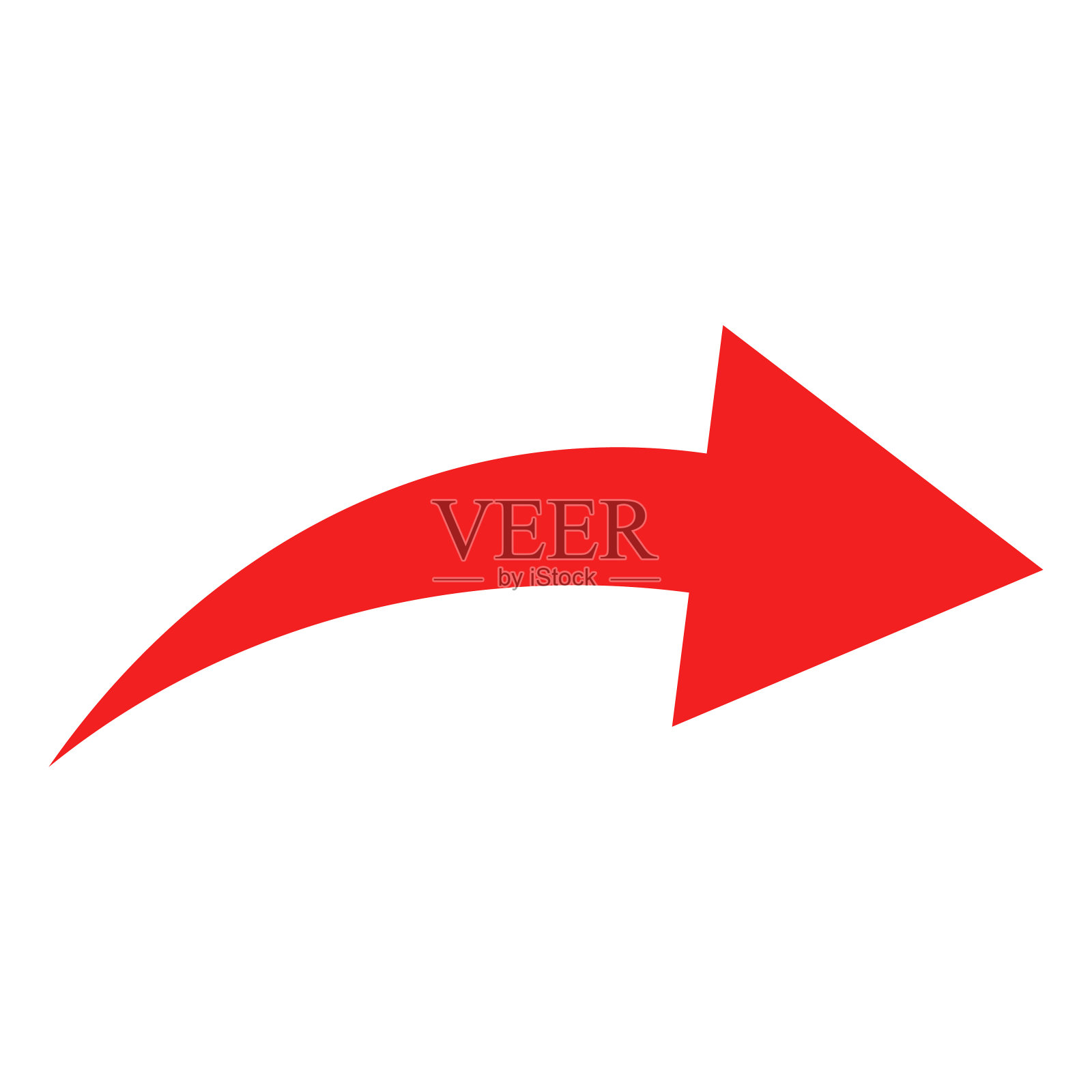 简单的红色箭头矢量插图图标插画图片素材