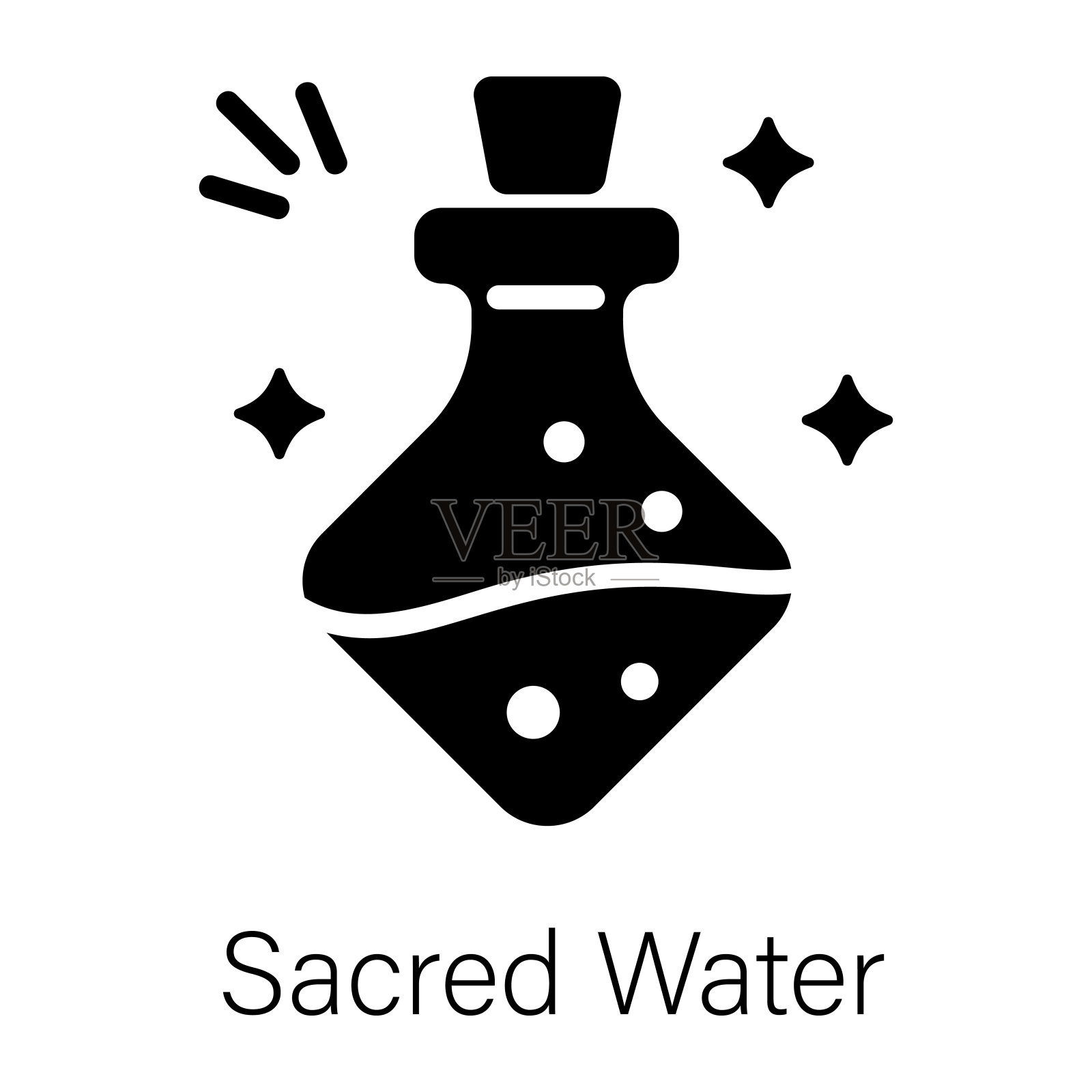 神圣的水插画图片素材