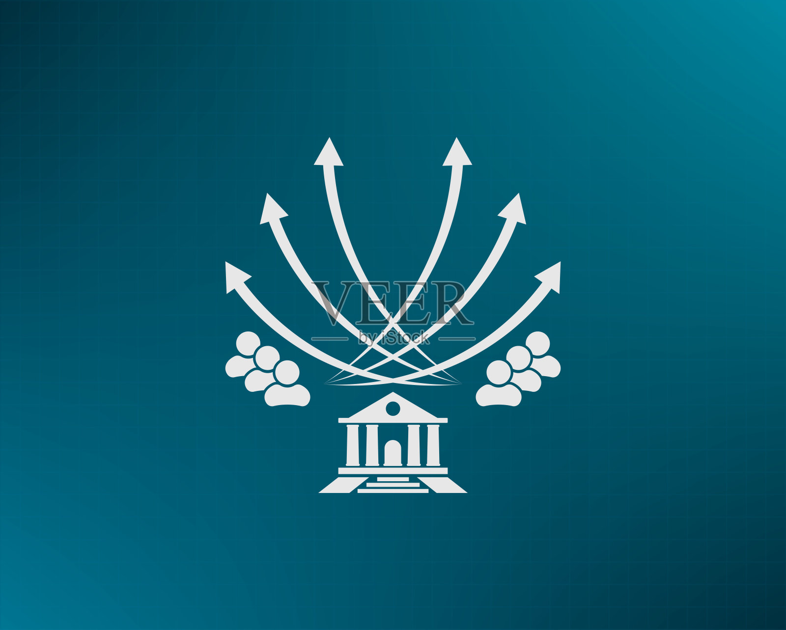 矢量插图，背景渐变。插画图片素材