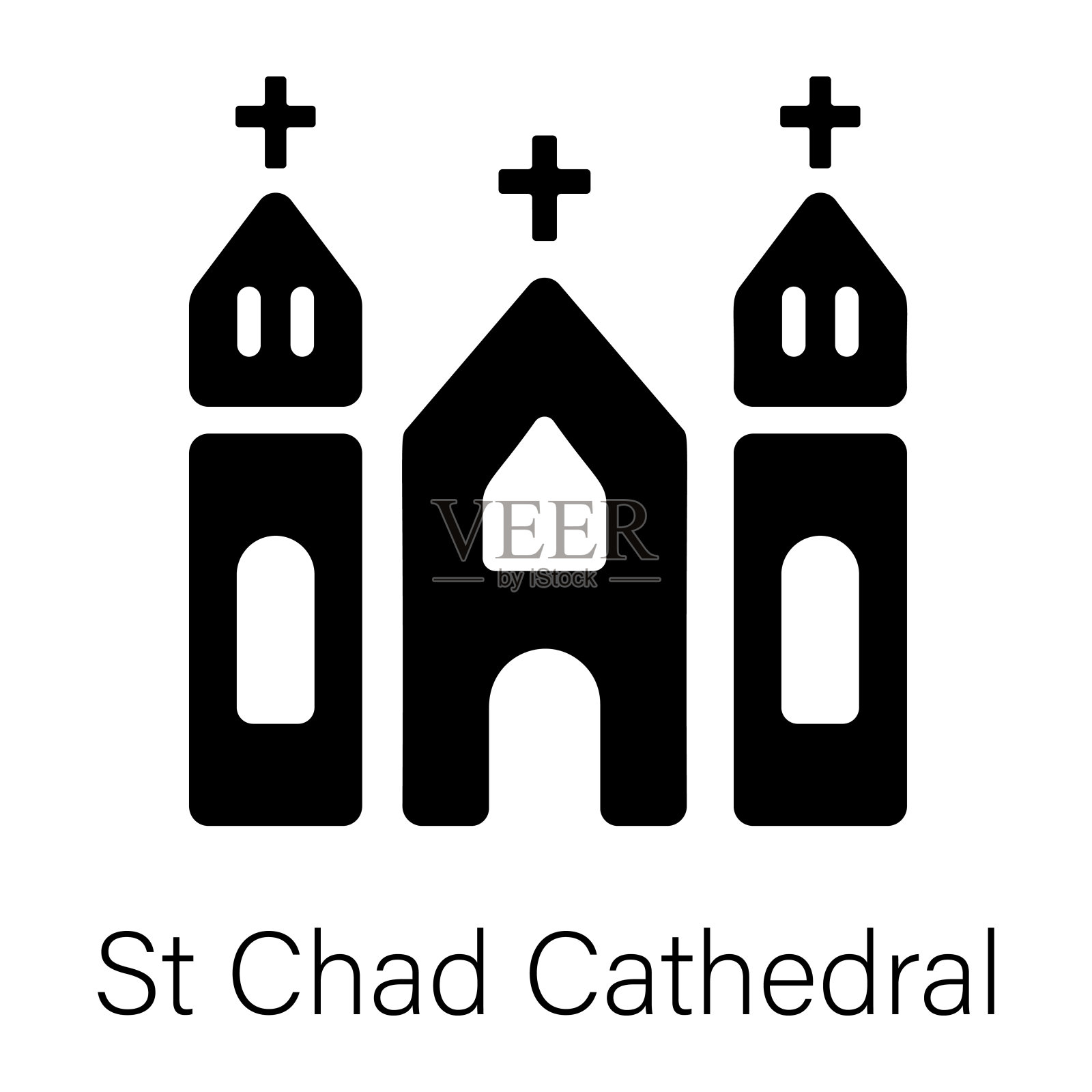 圣乍得大教堂插画图片素材