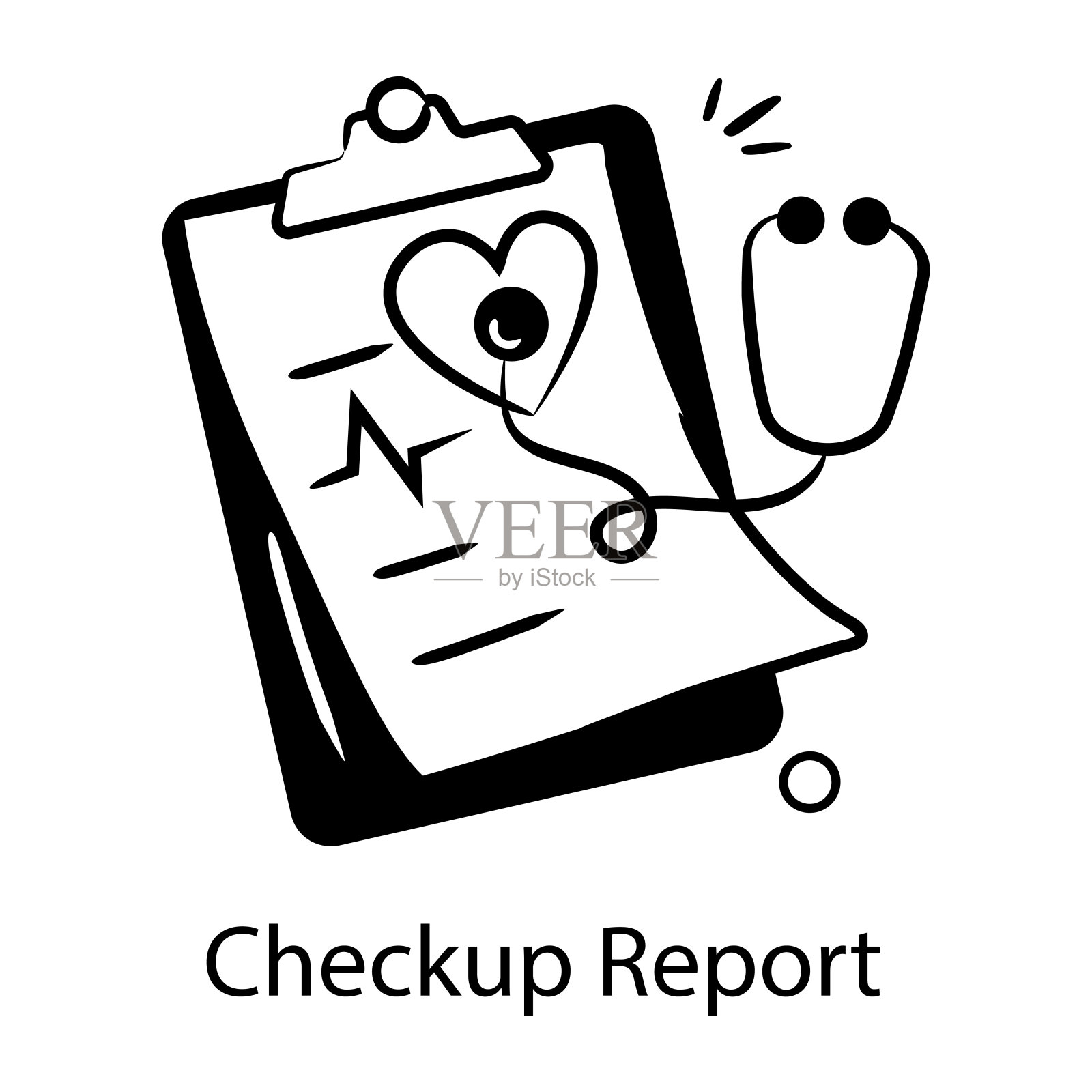 检查报告插画图片素材