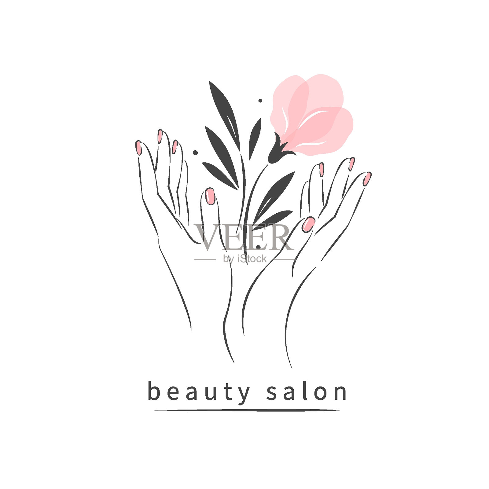 指甲油14粉插画图片素材