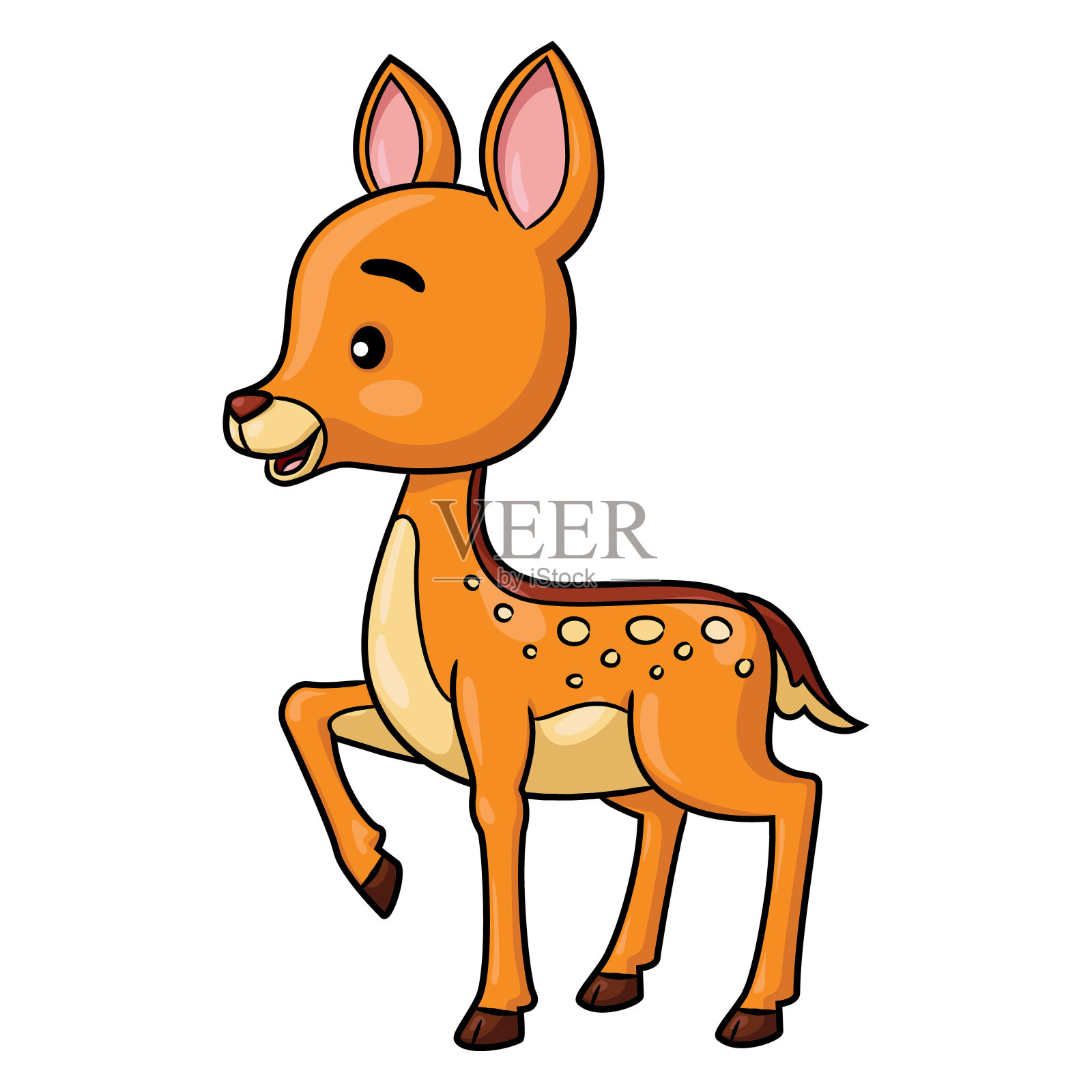 卡通小鹿插画图片素材