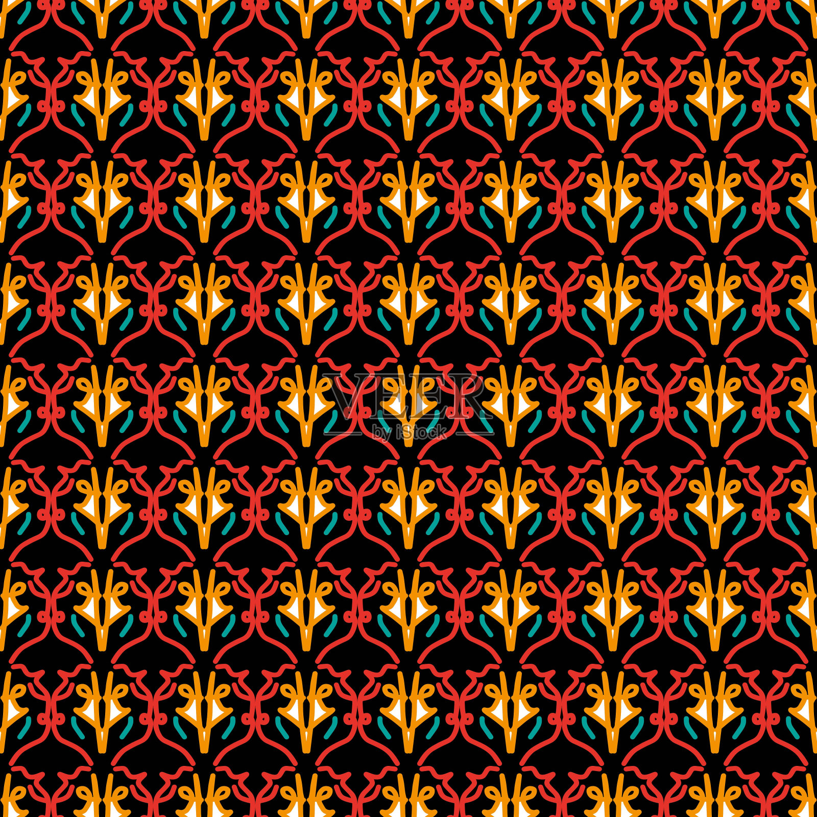 装饰表面无缝花纹设计插画图片素材