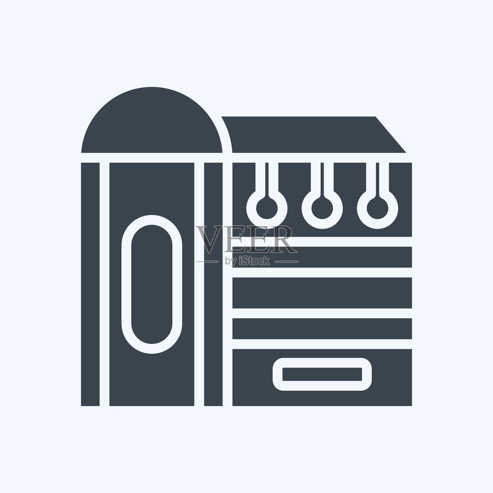 图标的游乐场。与城市标志有关。字形风格。简单的设计说明插画图片素材