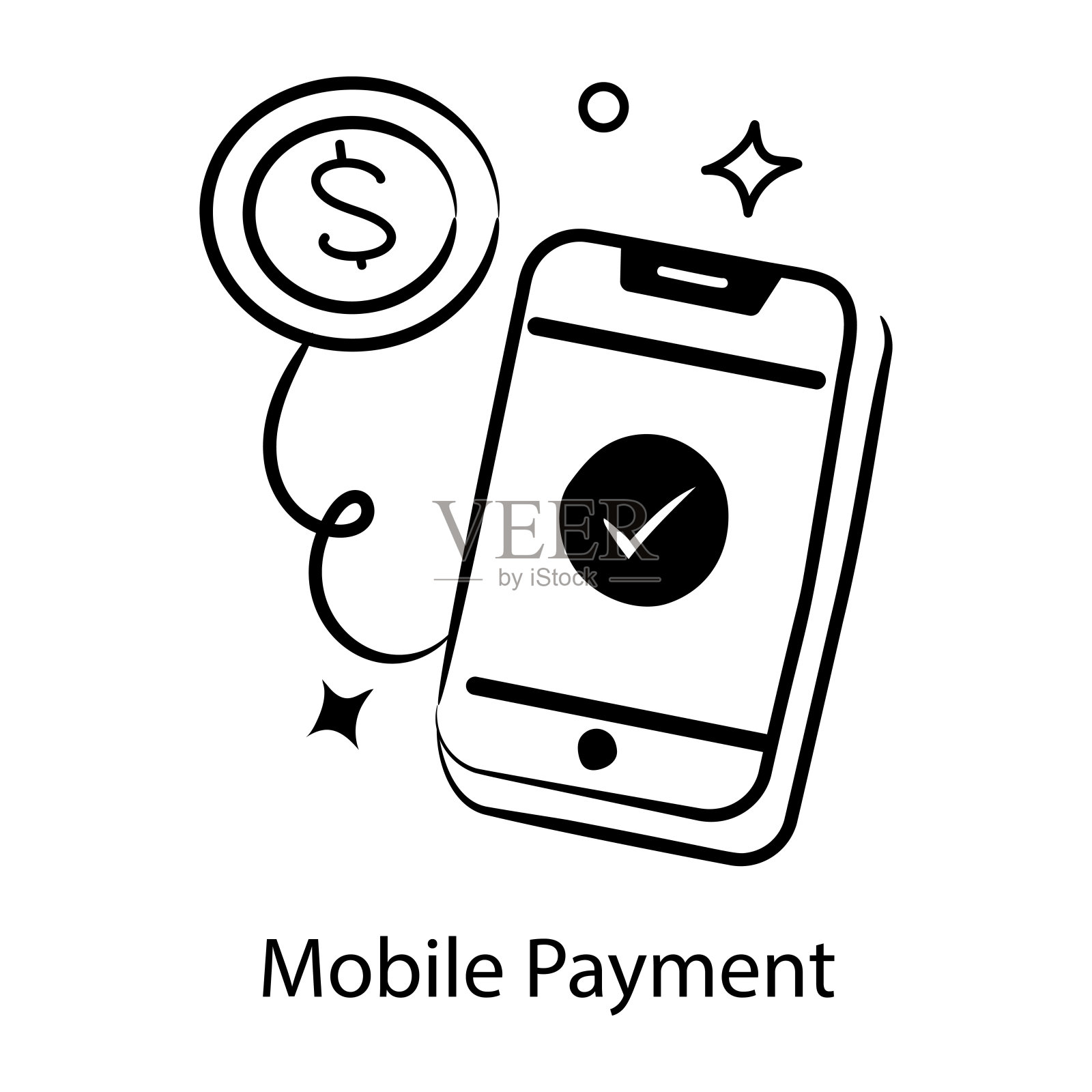 移动支付插画图片素材