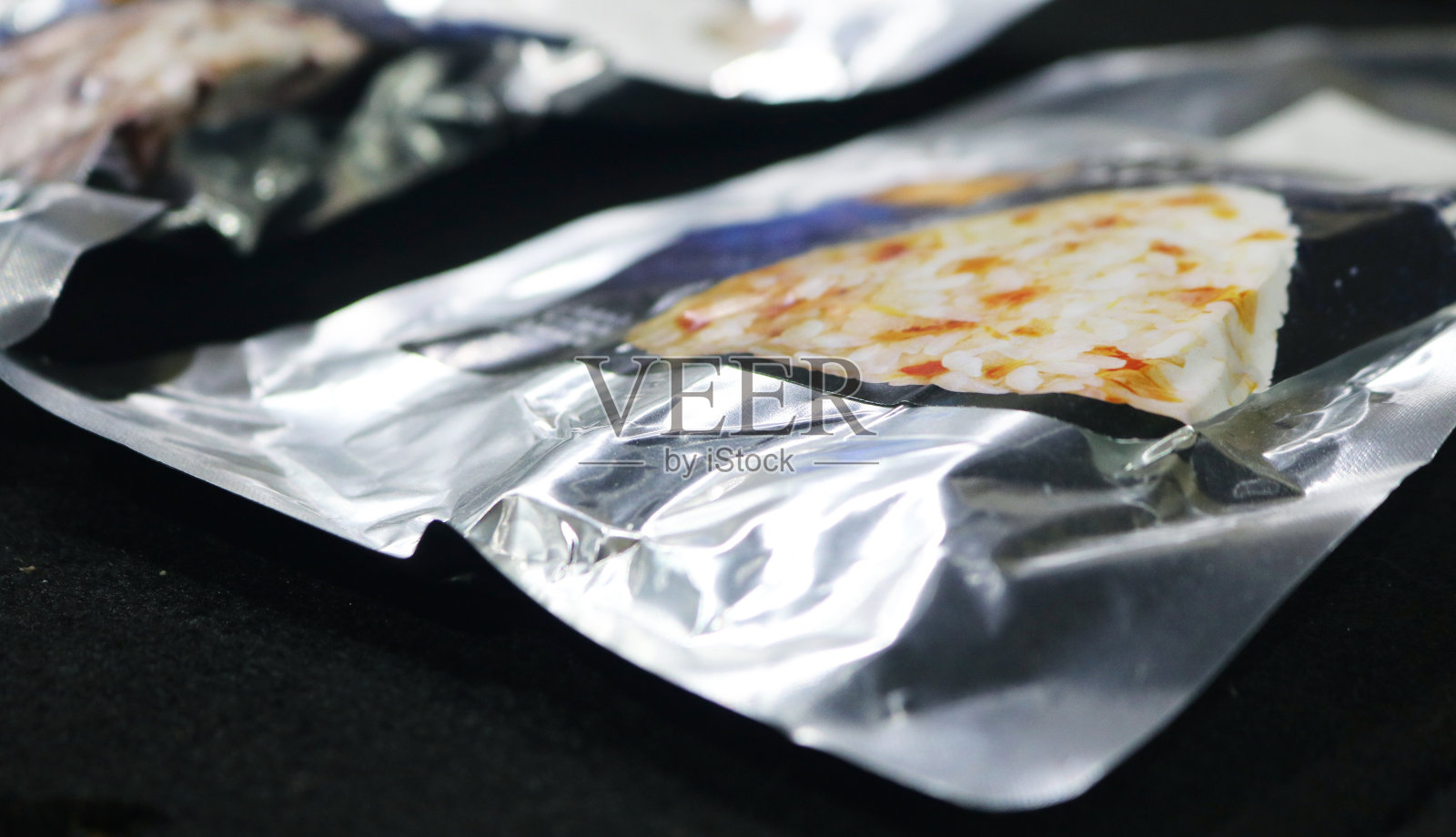 实验室空间食品包装。照片摄影图片