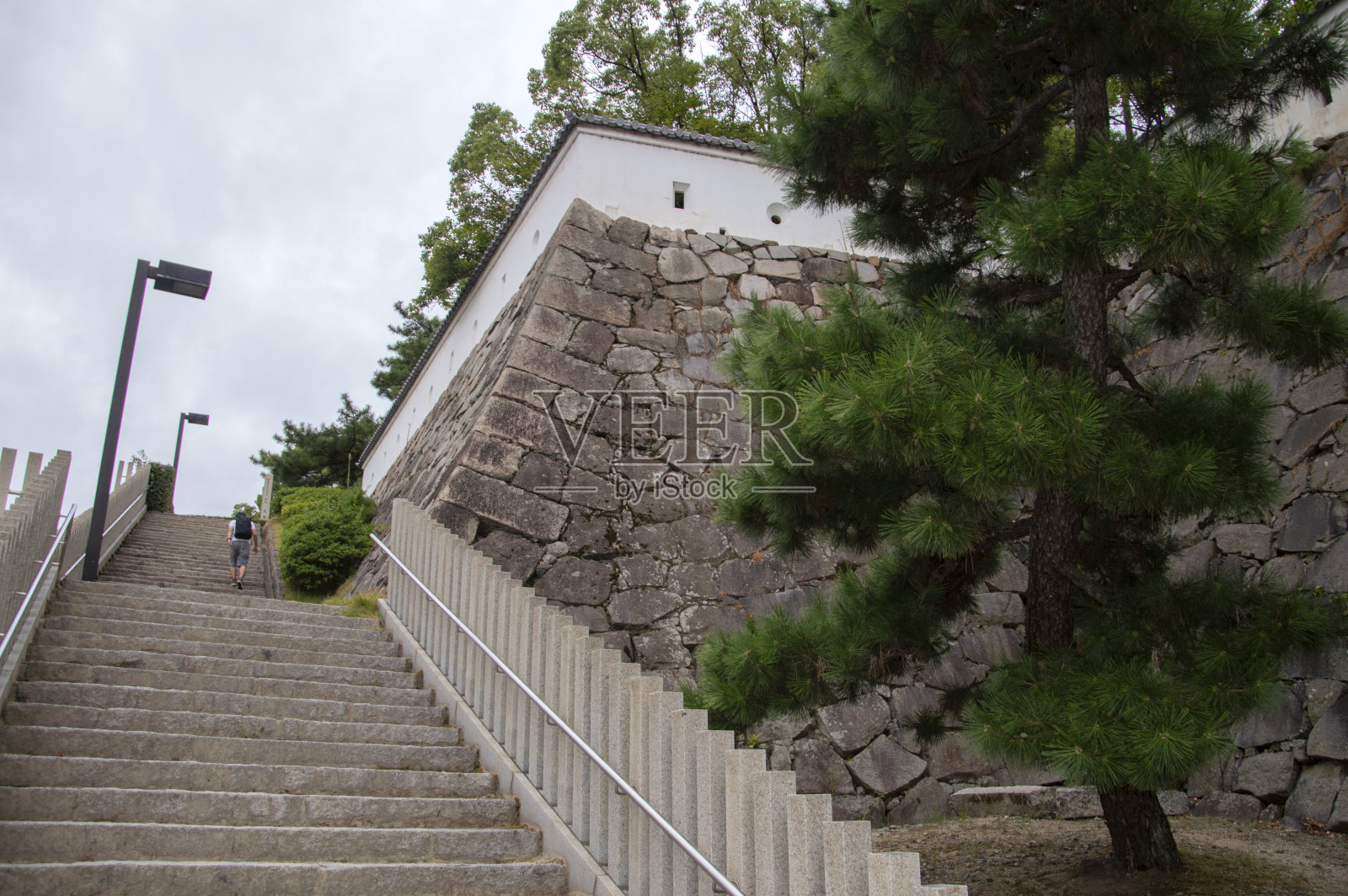 福山城堡建筑在日本福山24-8-2016照片摄影图片