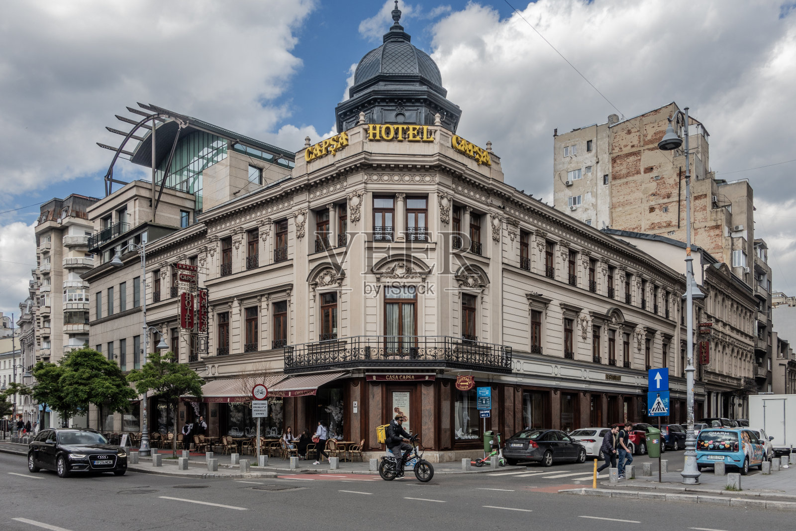 酒店Casa Capsa，布加勒斯特，罗马尼亚。照片摄影图片