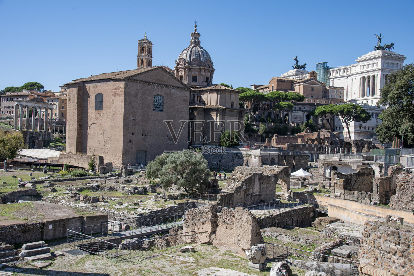 罗马广场和帕拉廷山是意大利罗马最著名的地标照片摄影图片