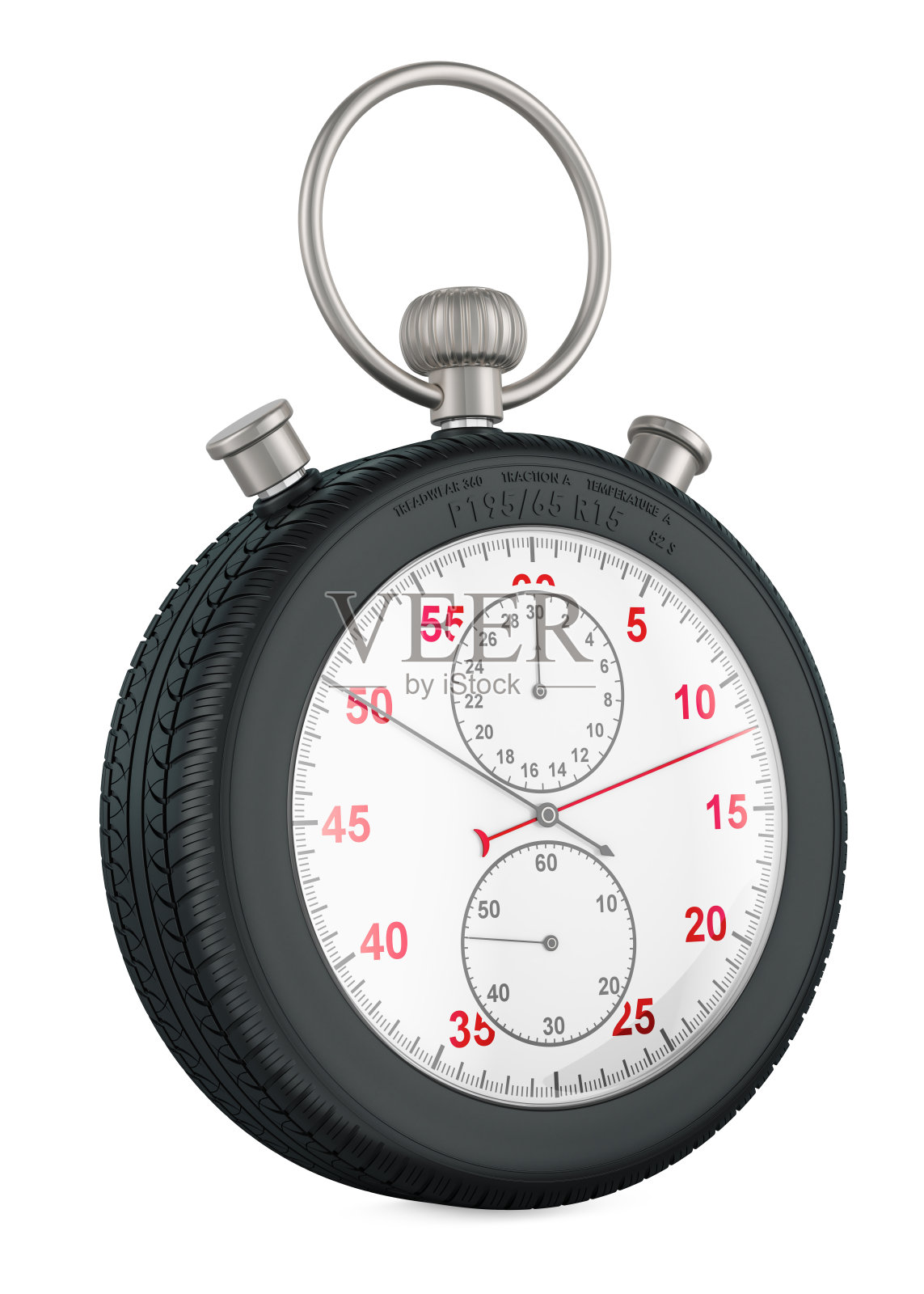 车轮作为秒表。快速服务，理念。三维渲染照片摄影图片