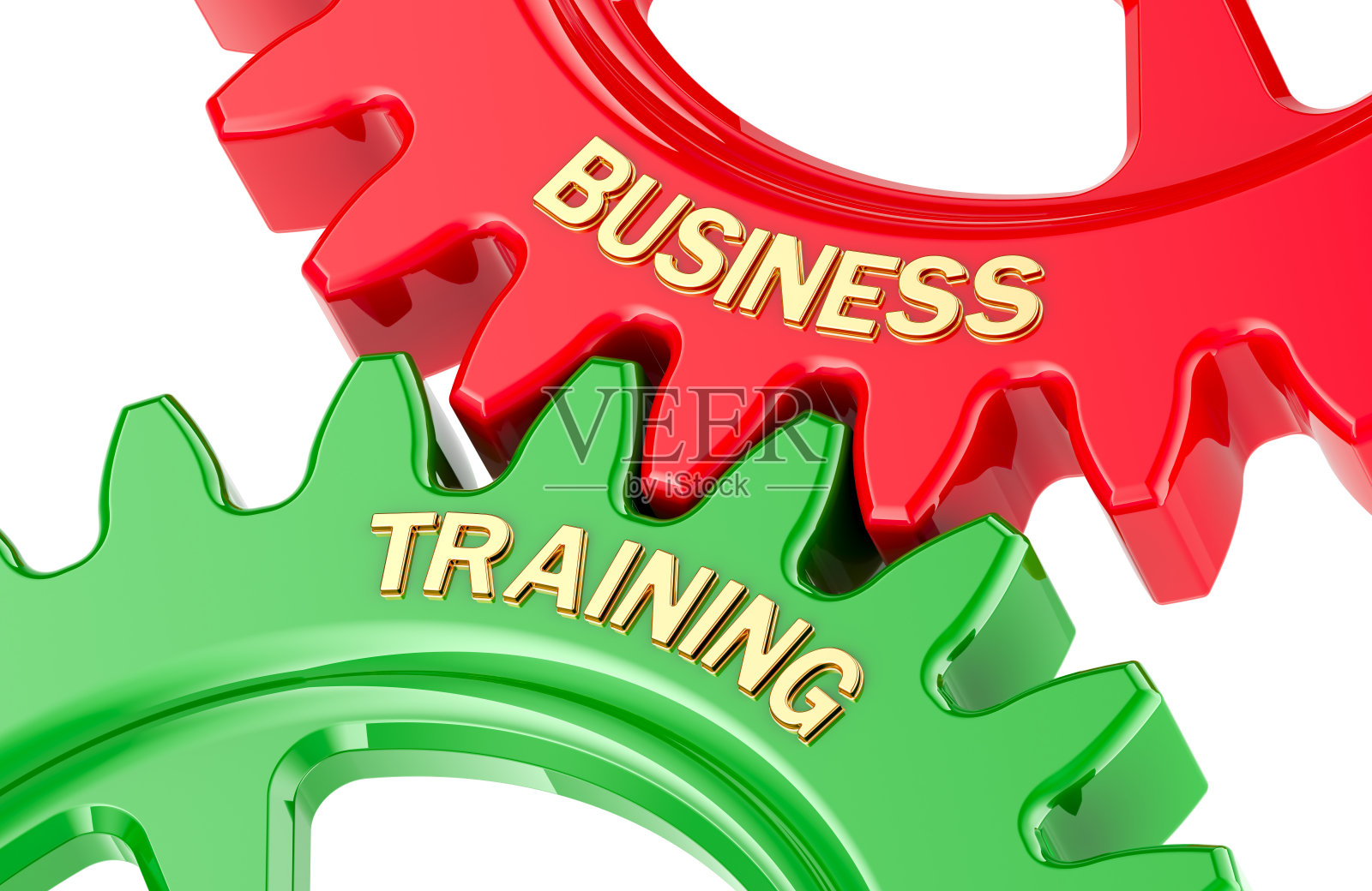 商业培训概念与彩色齿轮。三维渲染照片摄影图片
