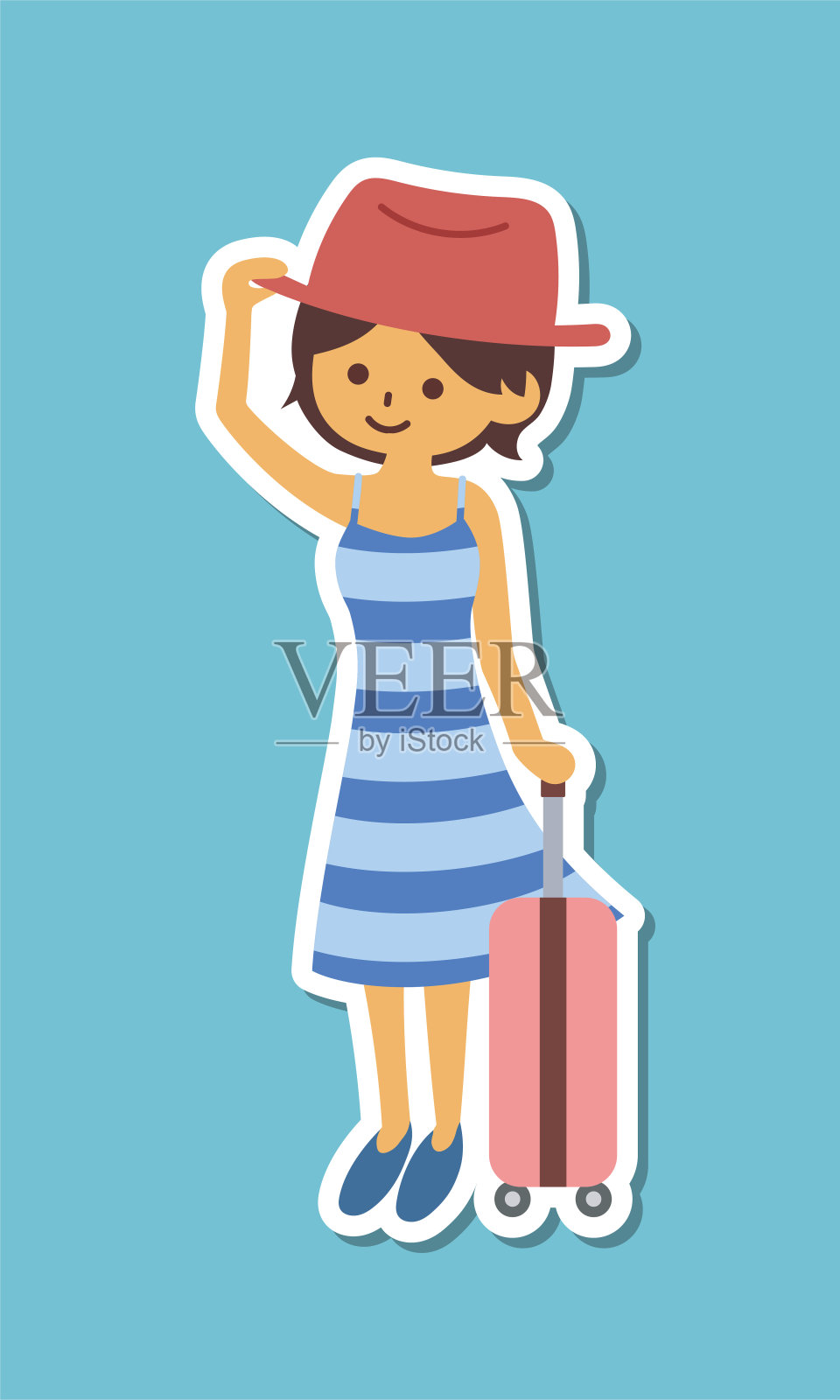 人们在夏天旅行插画图片素材