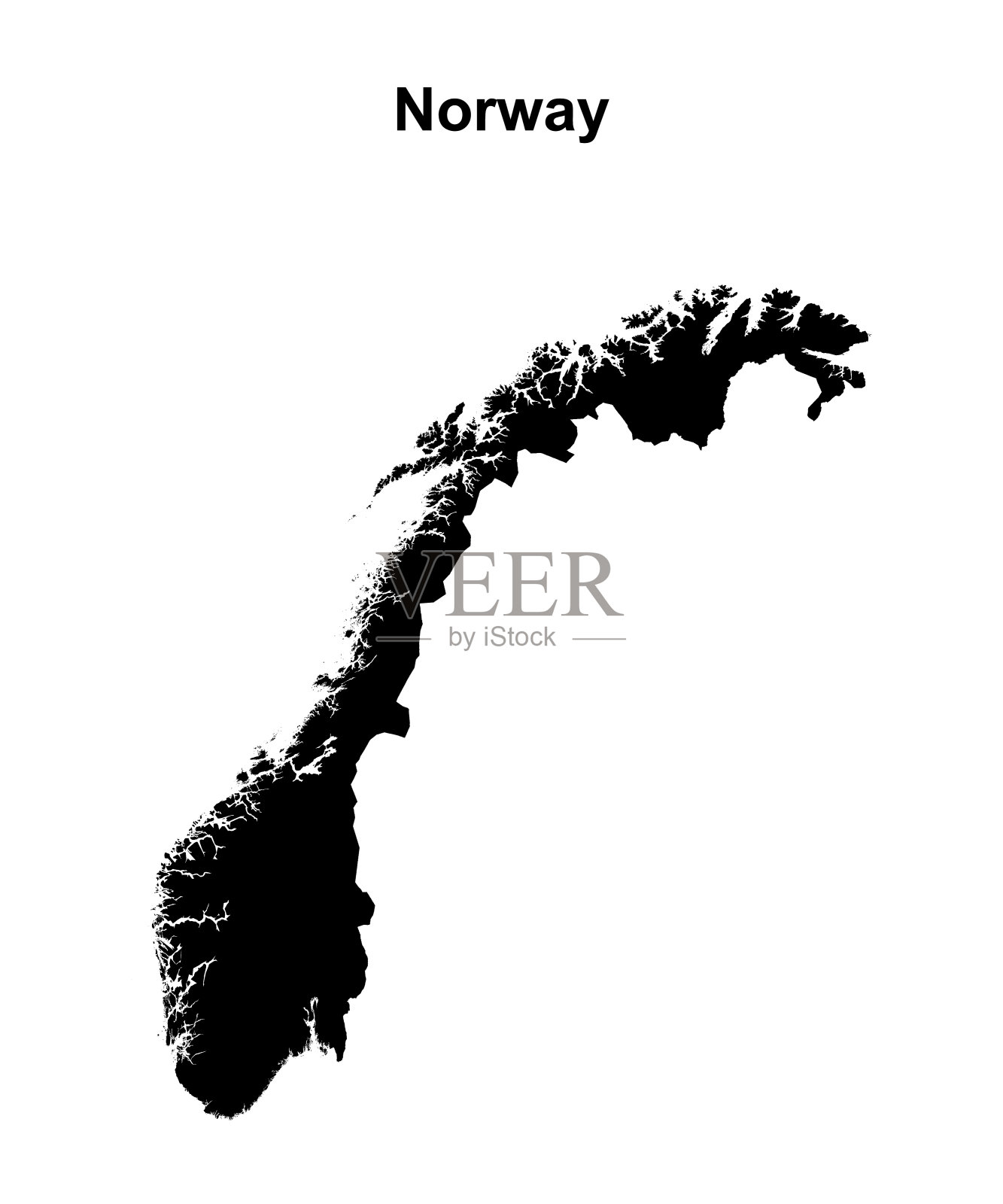 挪威空白轮廓图设计插画图片素材