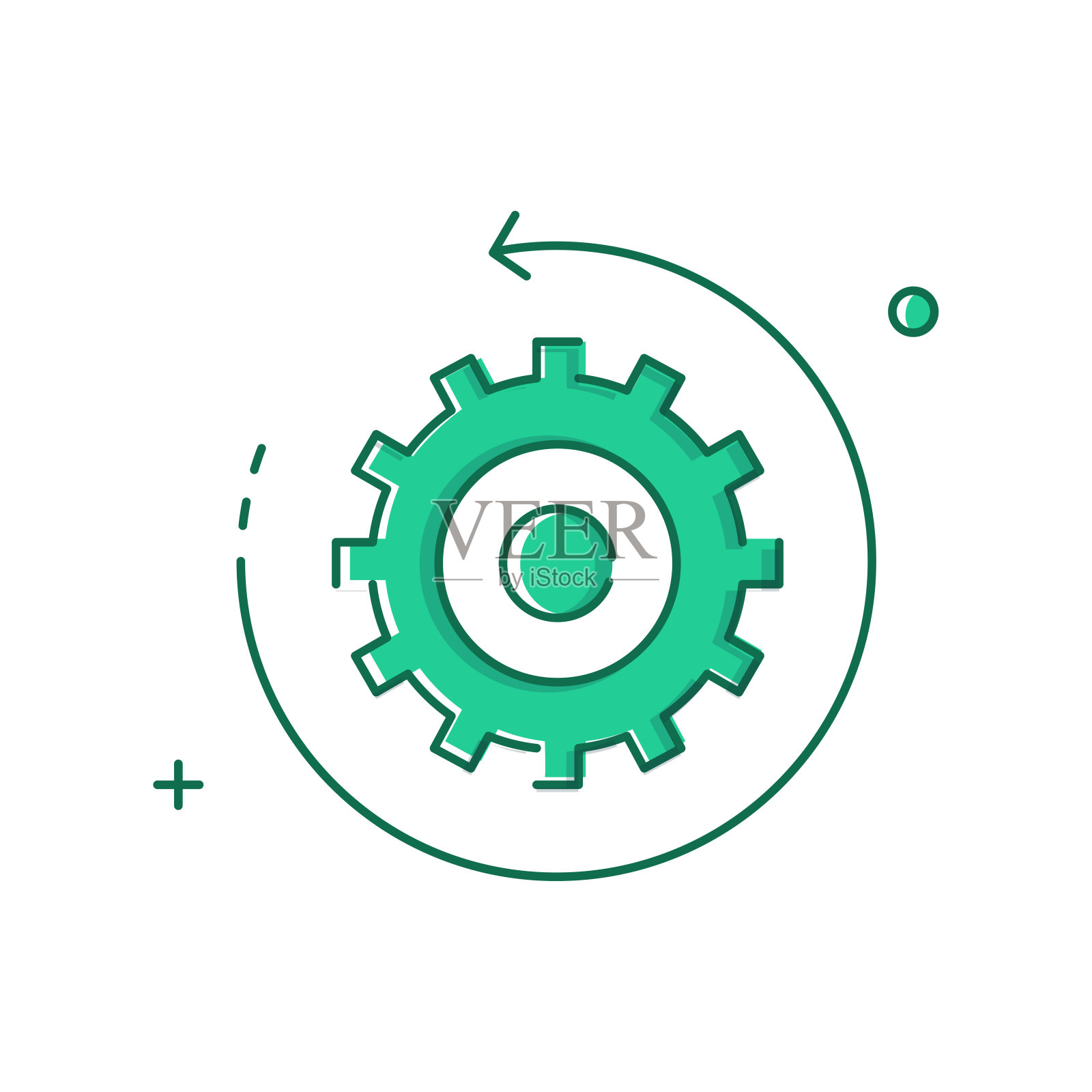 材料创建逆向工程和逆向工程材料合成矢量图标设计插画图片素材