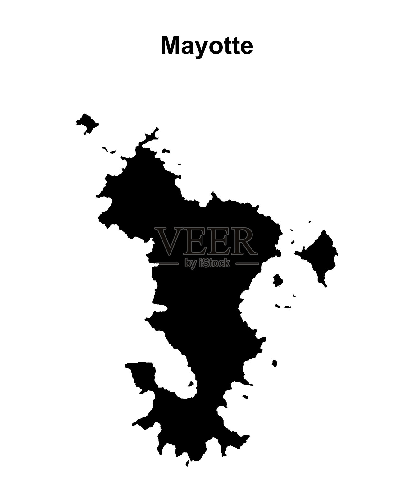 马约特空白轮廓图设计插画图片素材