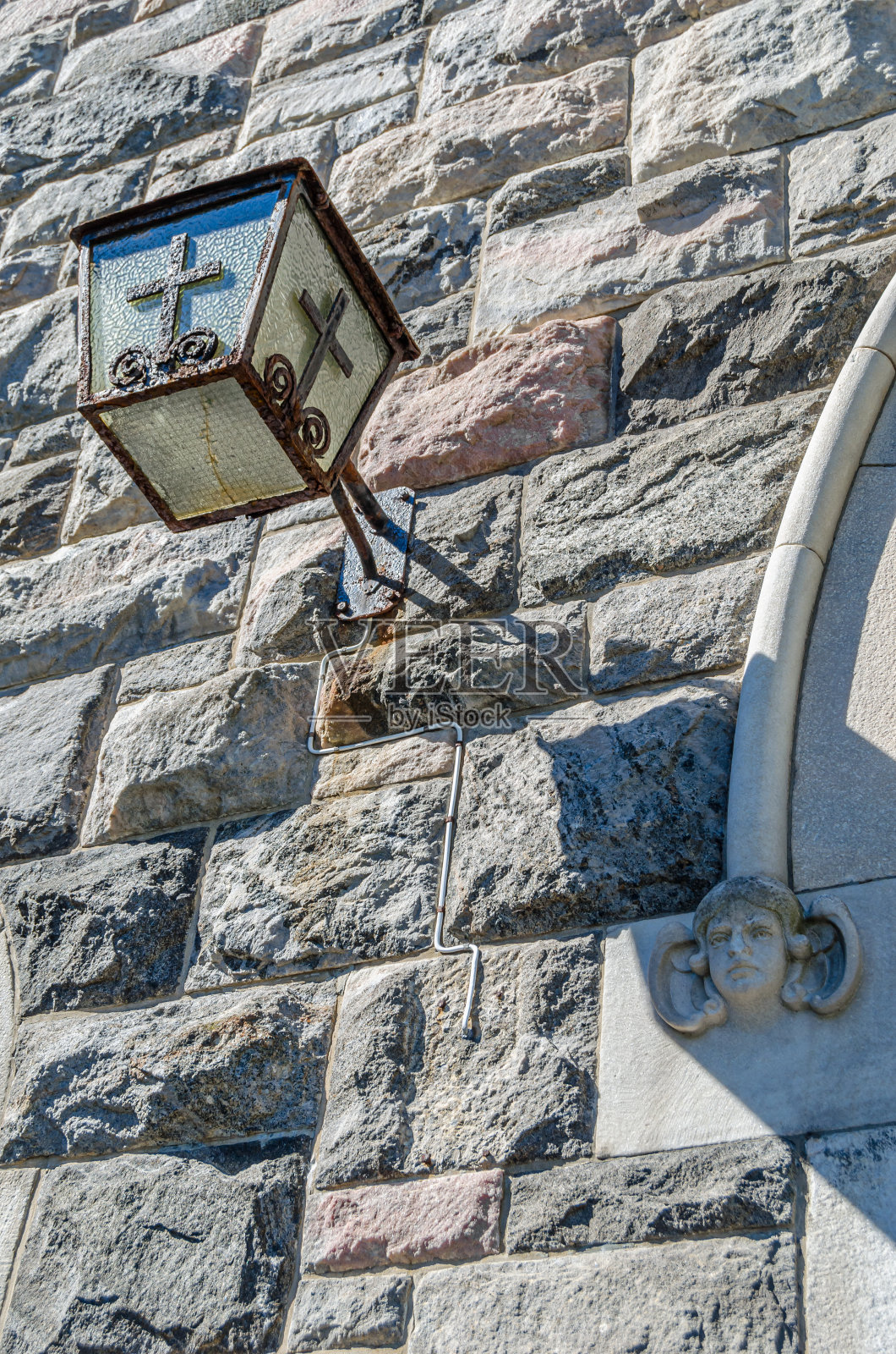 挪威奥勒松教堂的建筑细节照片摄影图片