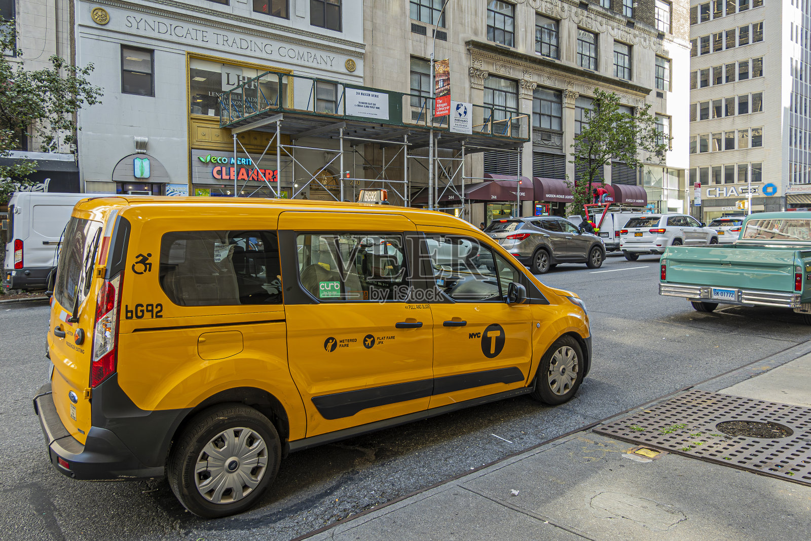 黄色出租车，纽约，纽约，美国照片摄影图片
