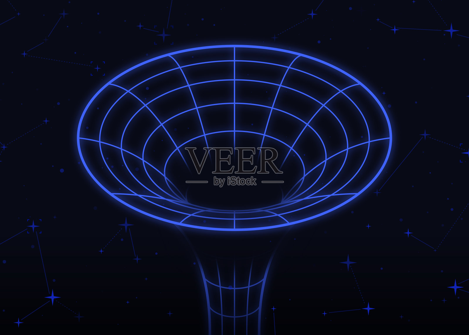 黑洞空间扭曲隧道插画图片素材