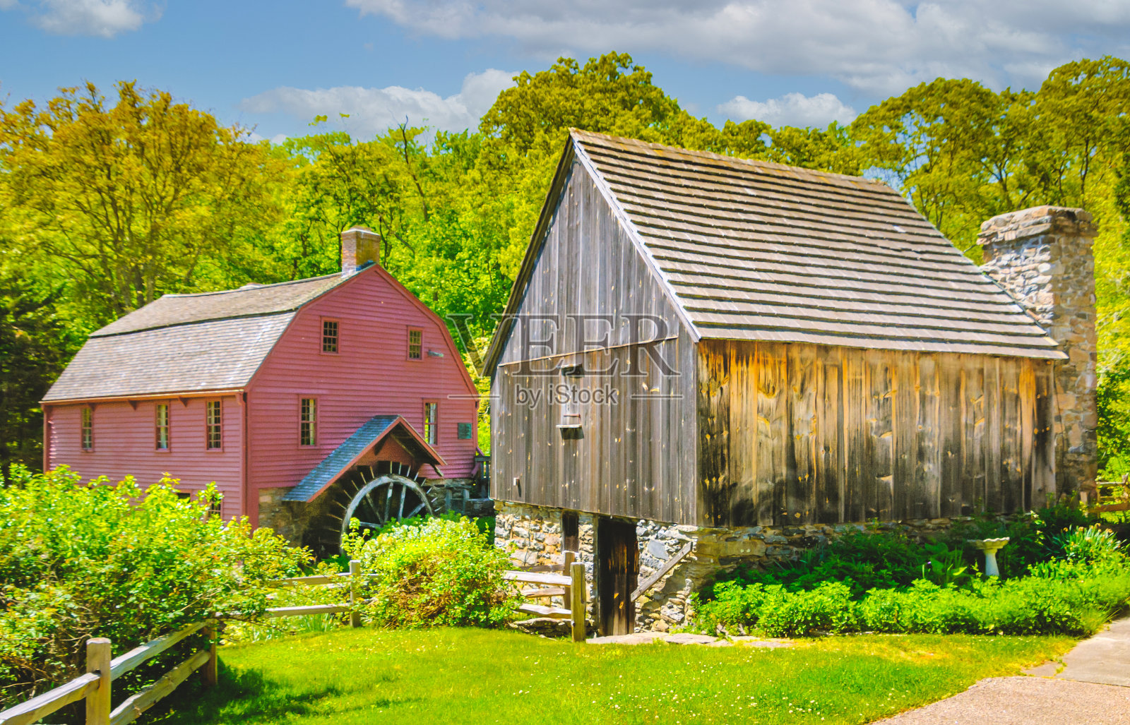 吉尔伯特·斯图尔特的房子和磨坊照片摄影图片