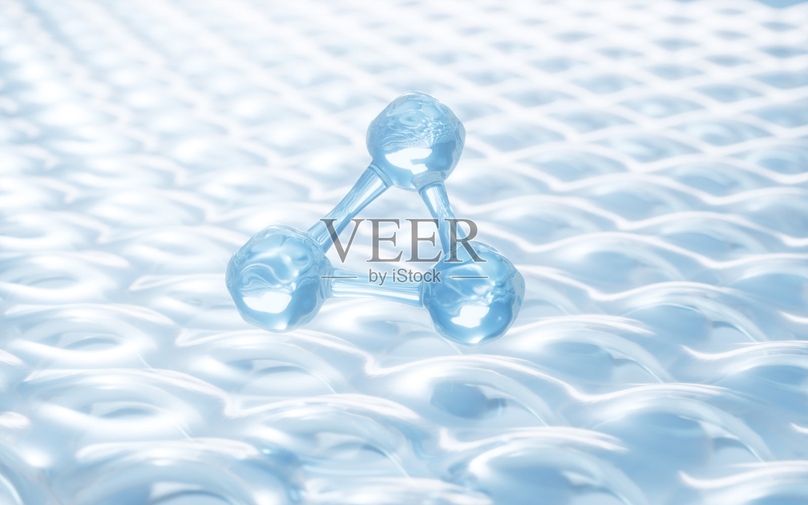 分子对皮肤组织，护肤和生物医学的概念，3d渲染。照片摄影图片