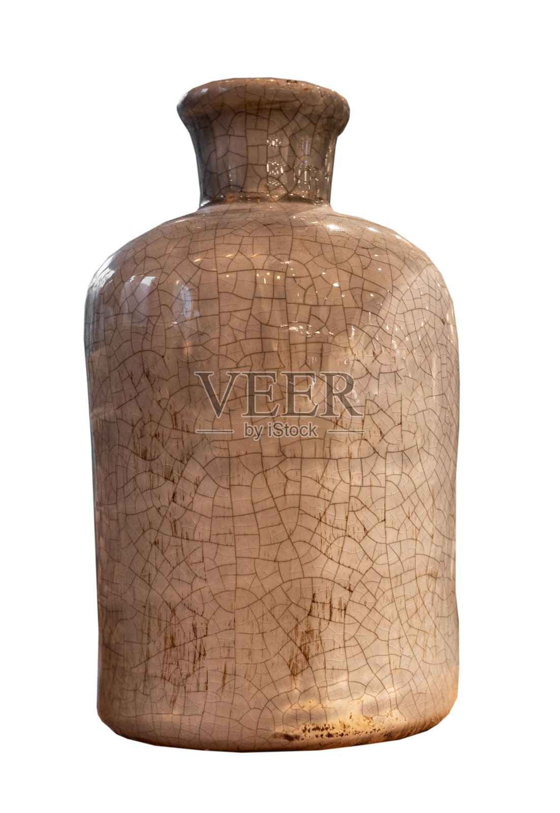 旧陶瓶上白，孤照片摄影图片