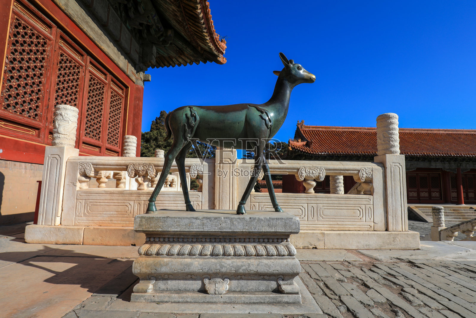 乾隆帝陵的建筑风景，中国清朝东陵照片摄影图片