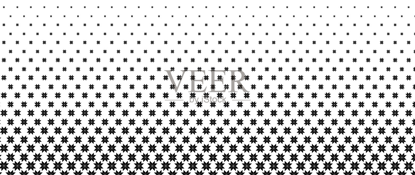 水平黑色花朵图案和背景设计插画图片素材