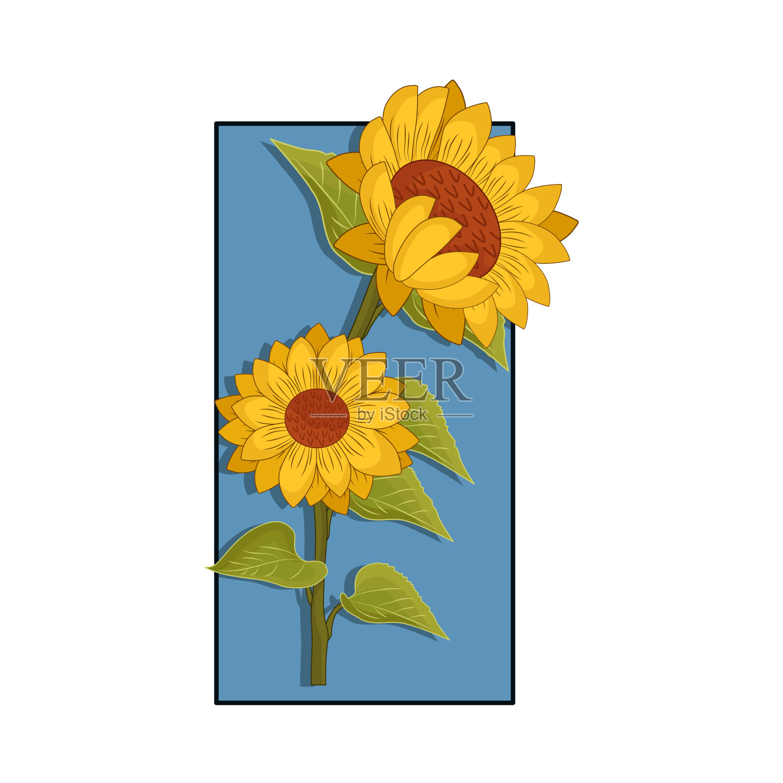 向日葵插画图片素材