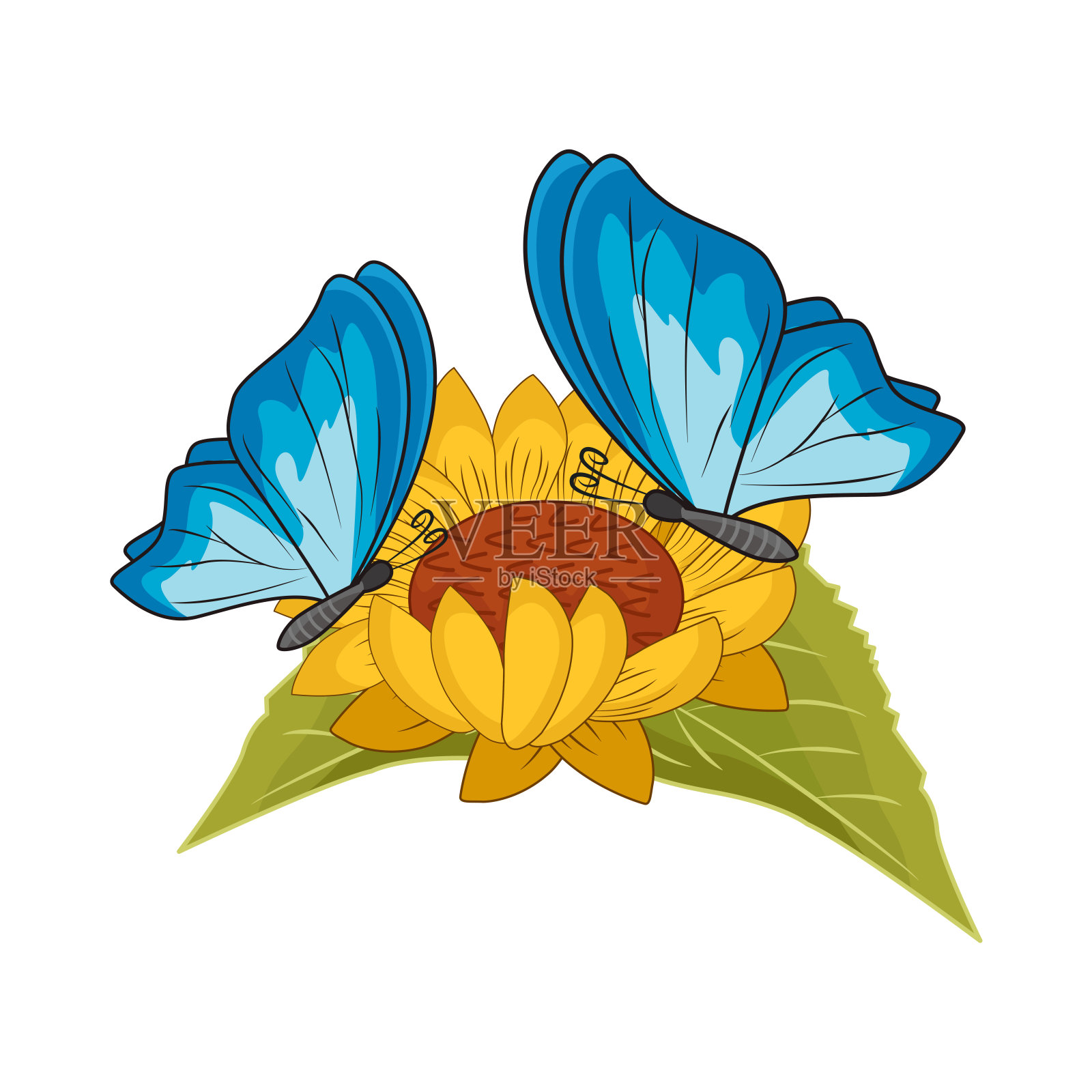 向日葵插画图片素材