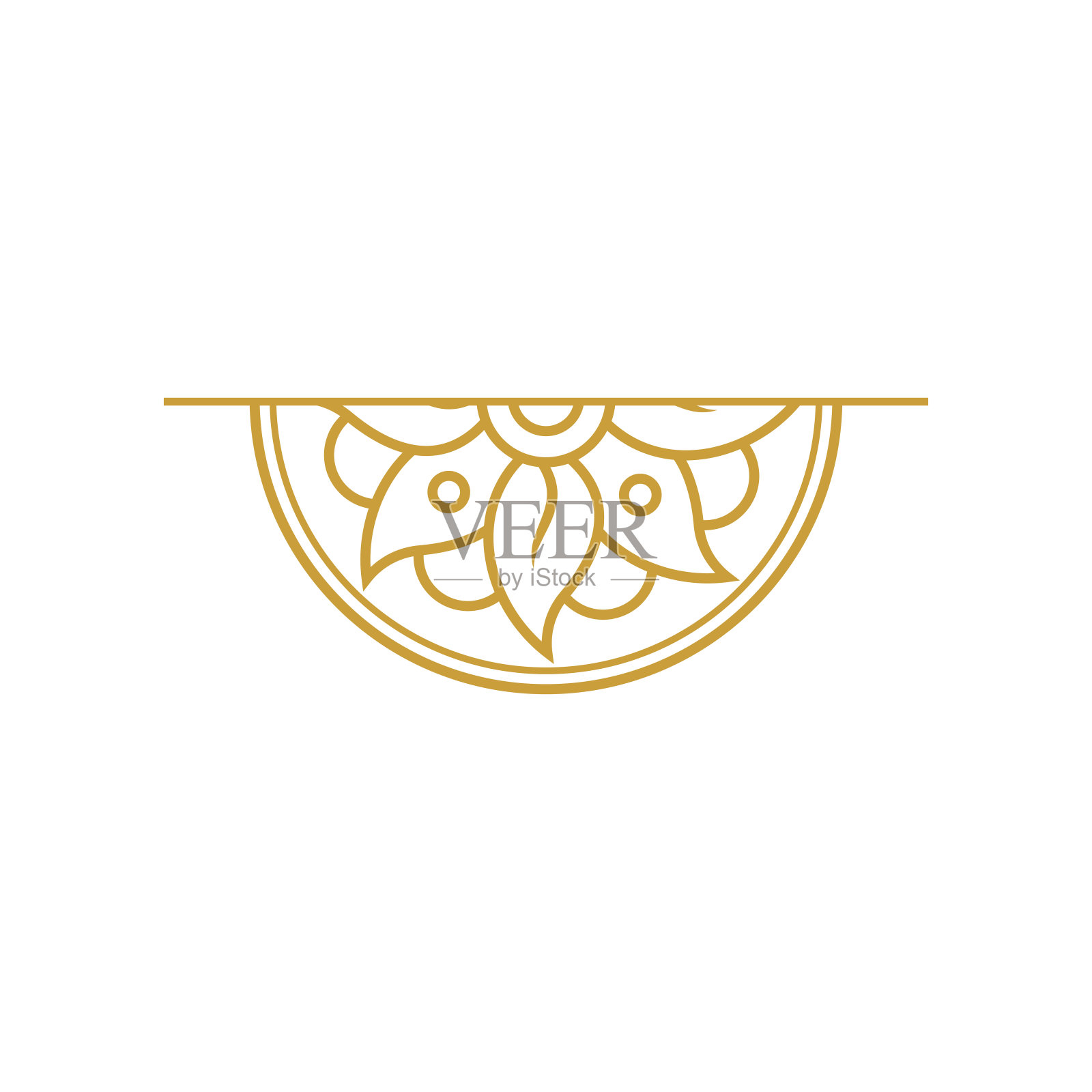 简单的曼陀罗框架矢量设计插画图片素材