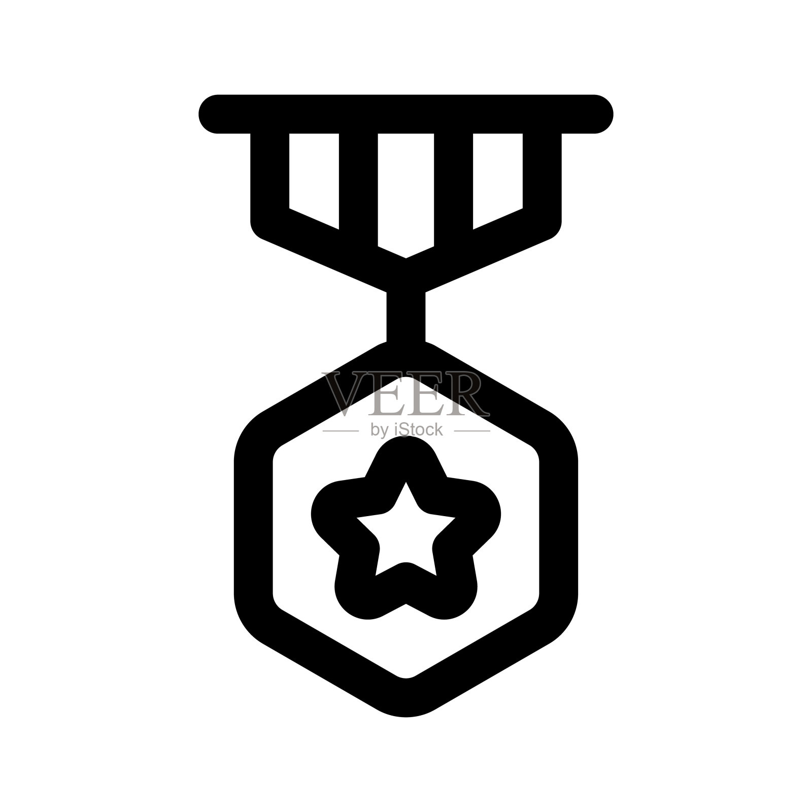 看看独特的军事奖励图标，易于使用和下载。插画图片素材