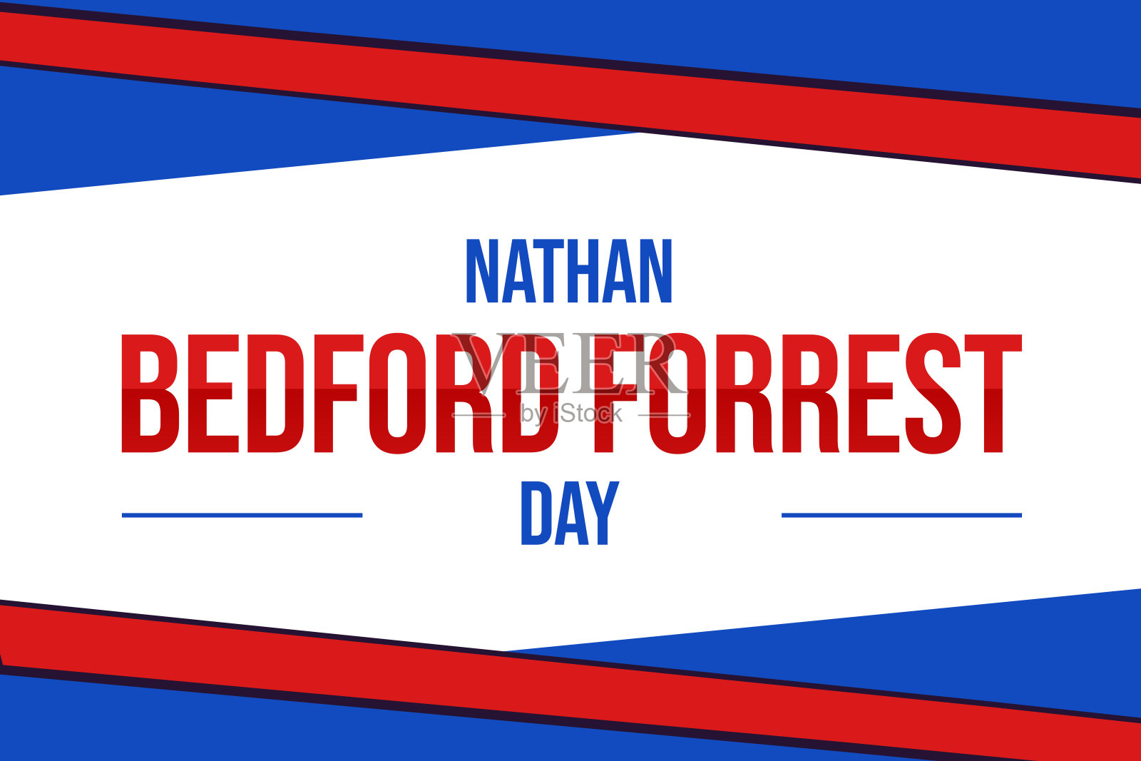 内森·贝德福德·福雷斯特日壁纸问候设计，传统设计插画插画图片素材