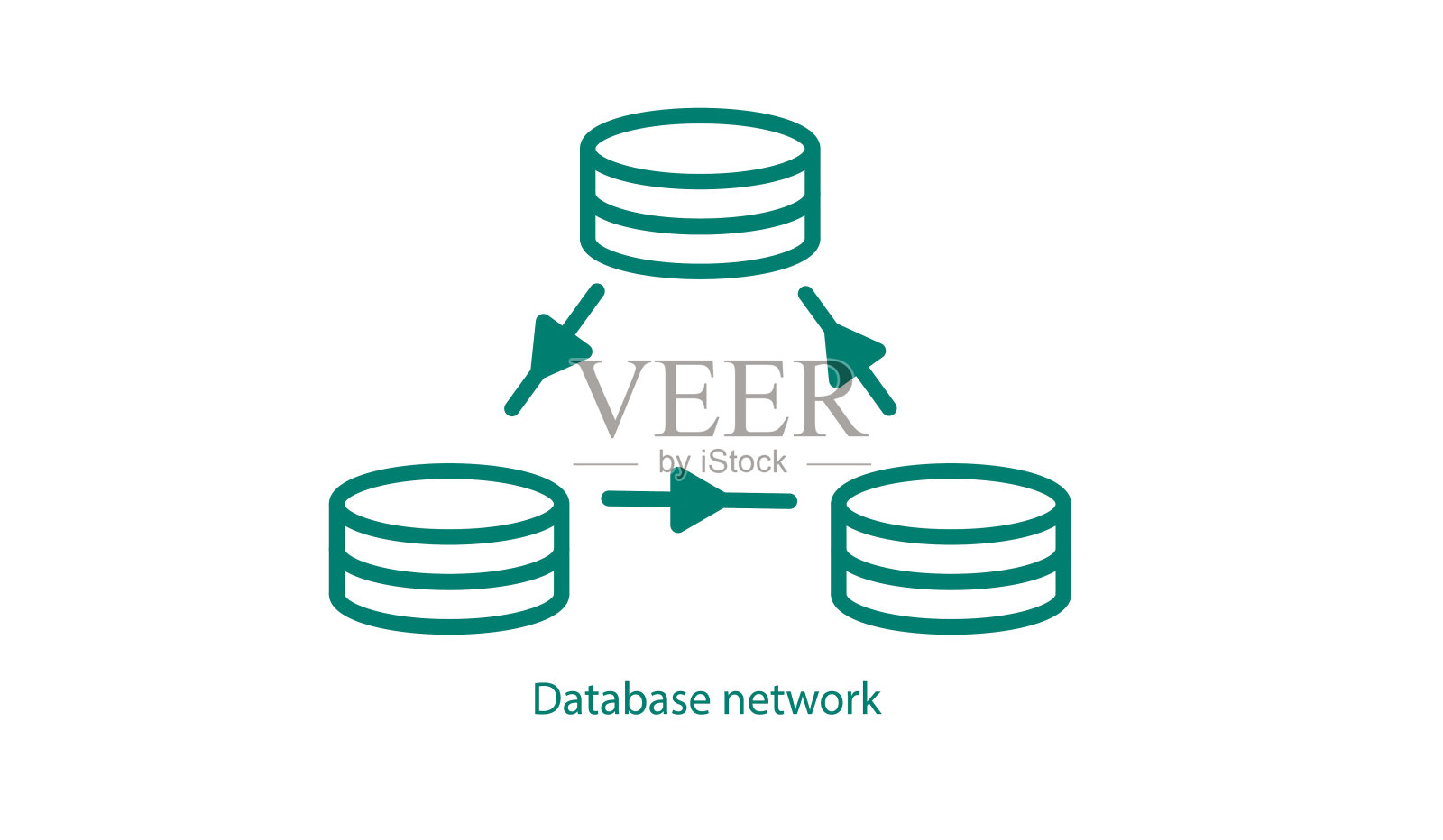 数据管理的数据库网络图标插画图片素材