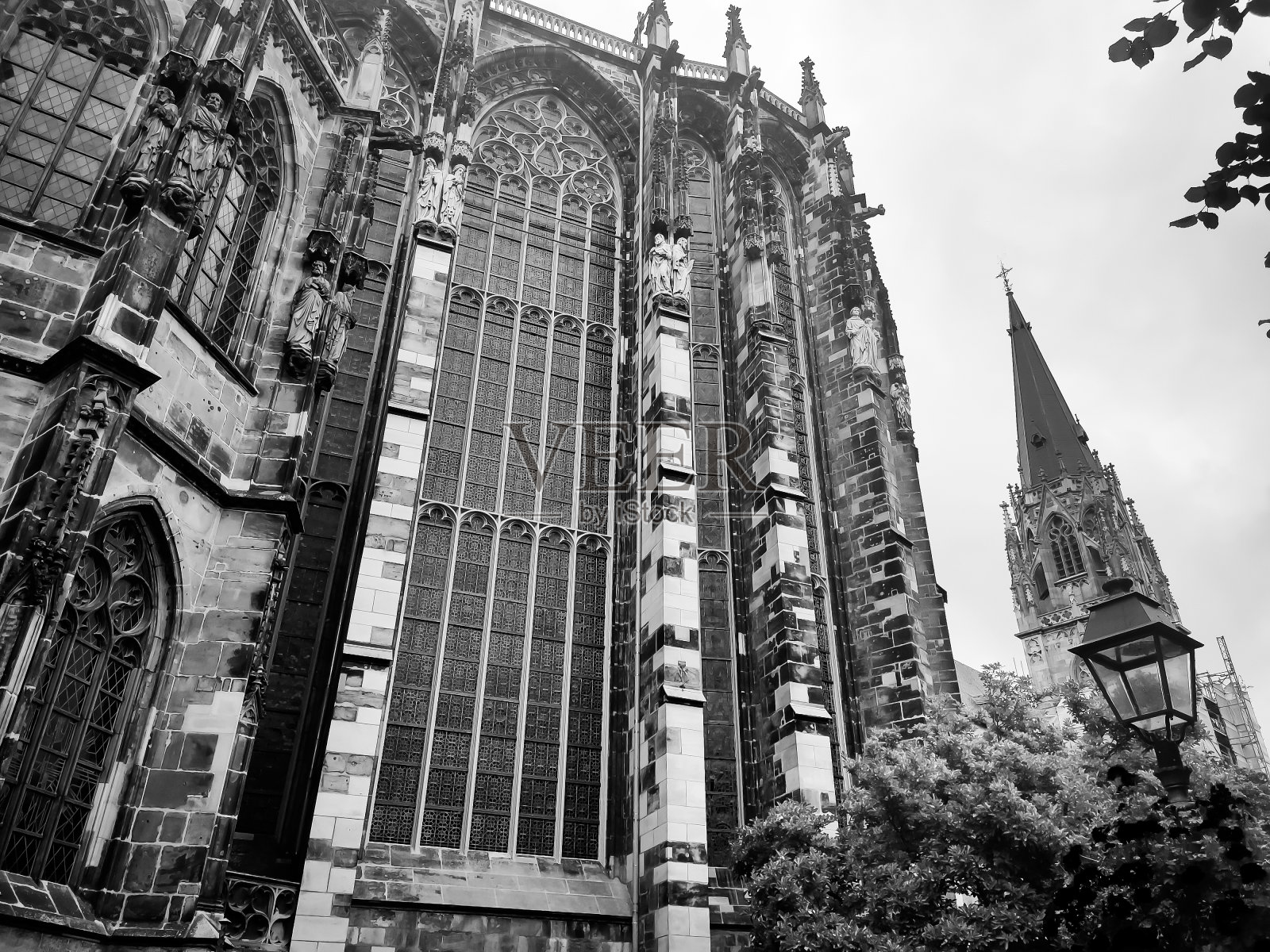 德国小镇上一座美丽的老建筑。照片摄影图片