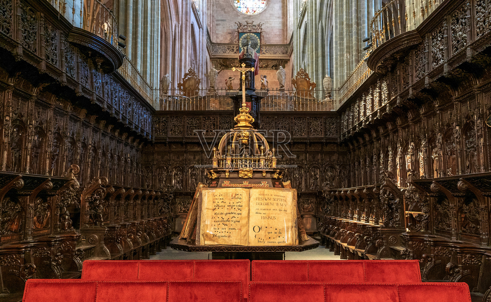 阿斯托加圣玛丽大教堂的唱诗班照片摄影图片