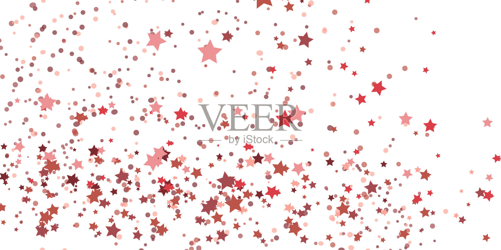 星星灰色闪烁纸屑孤立在模糊抽象的白色背景。喜庆的节日背景。庆祝活动的概念。下落的魔法金粒子。邀请函模型。俯视图，平铺插画图片素材