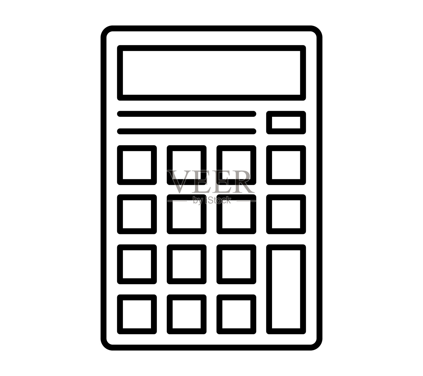 计算器，数学图标。教育插图。标志和符号。插画图片素材