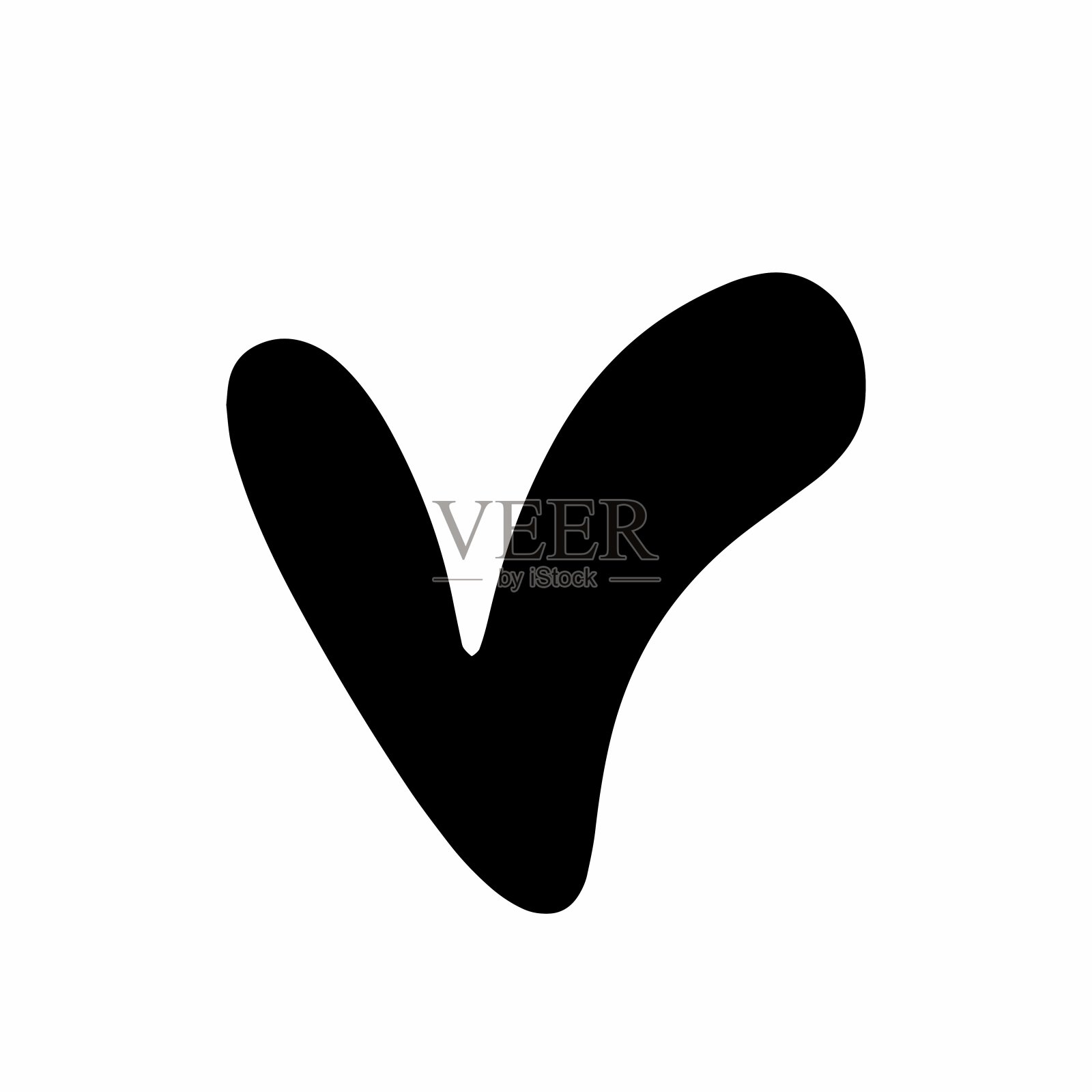 情人节的心形剪影插画图片素材