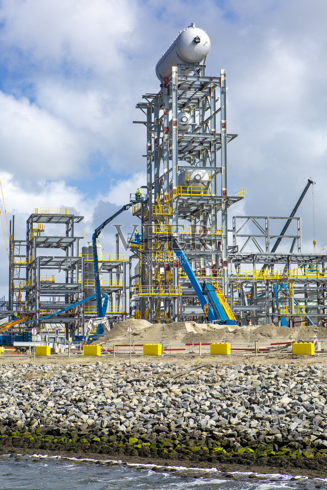 化工厂-施工现场照片摄影图片