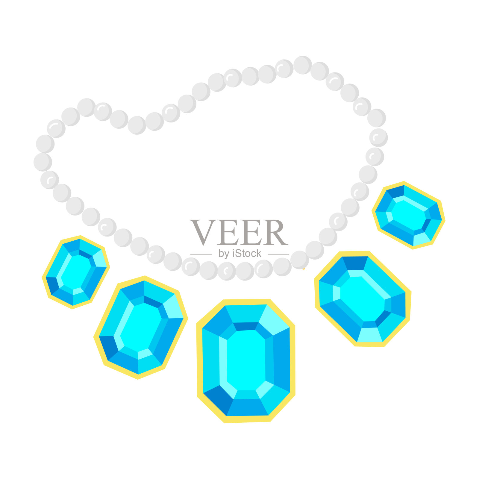 一套夏季时尚扁平贴纸插画图片素材