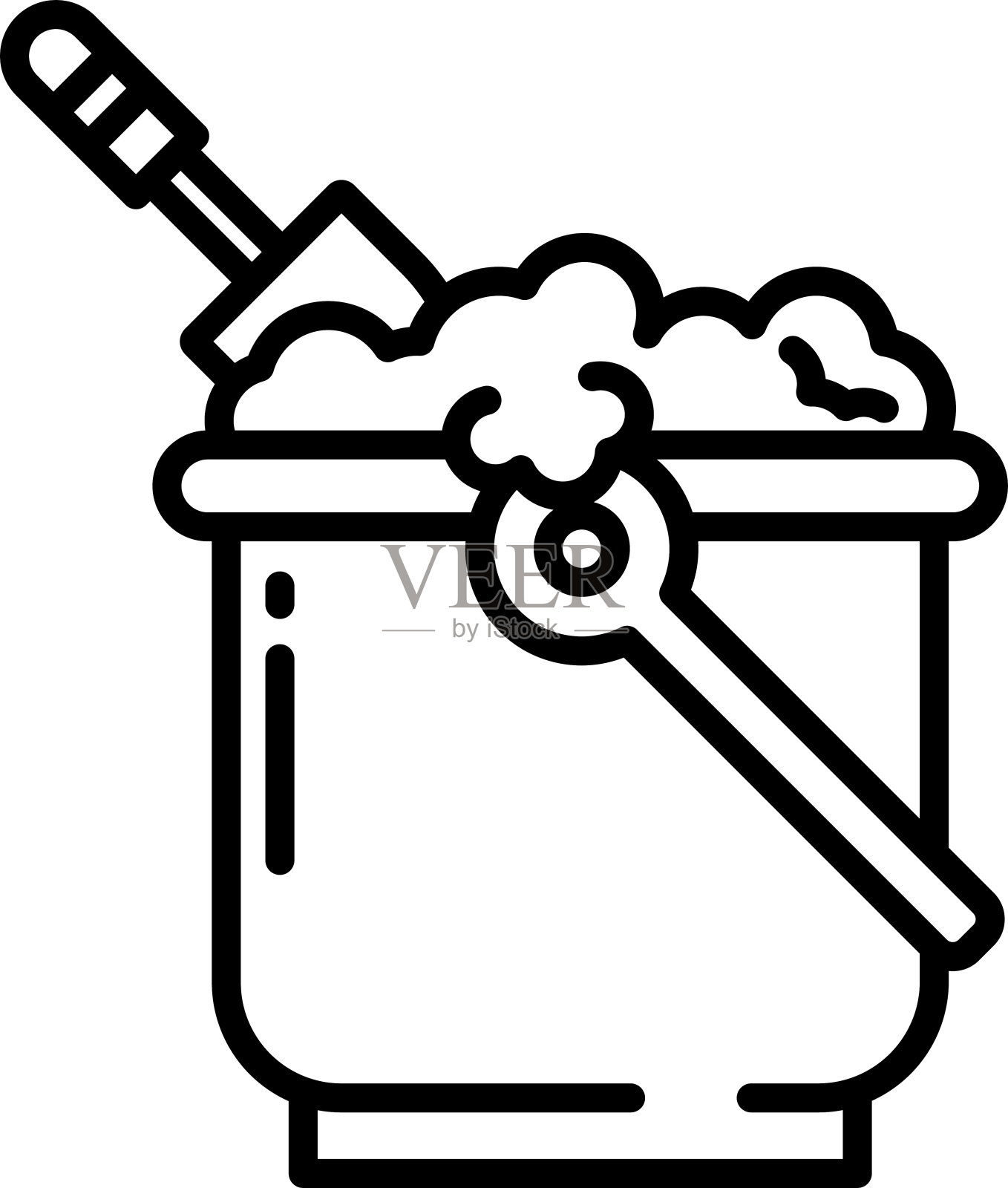 桶轮廓矢量图插画图片素材