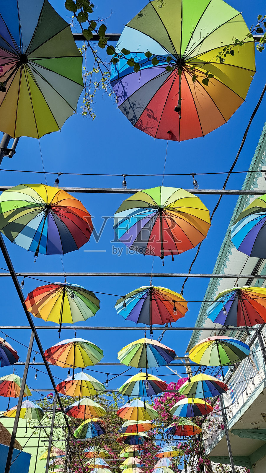雨伞街，多米尼加共和国照片摄影图片