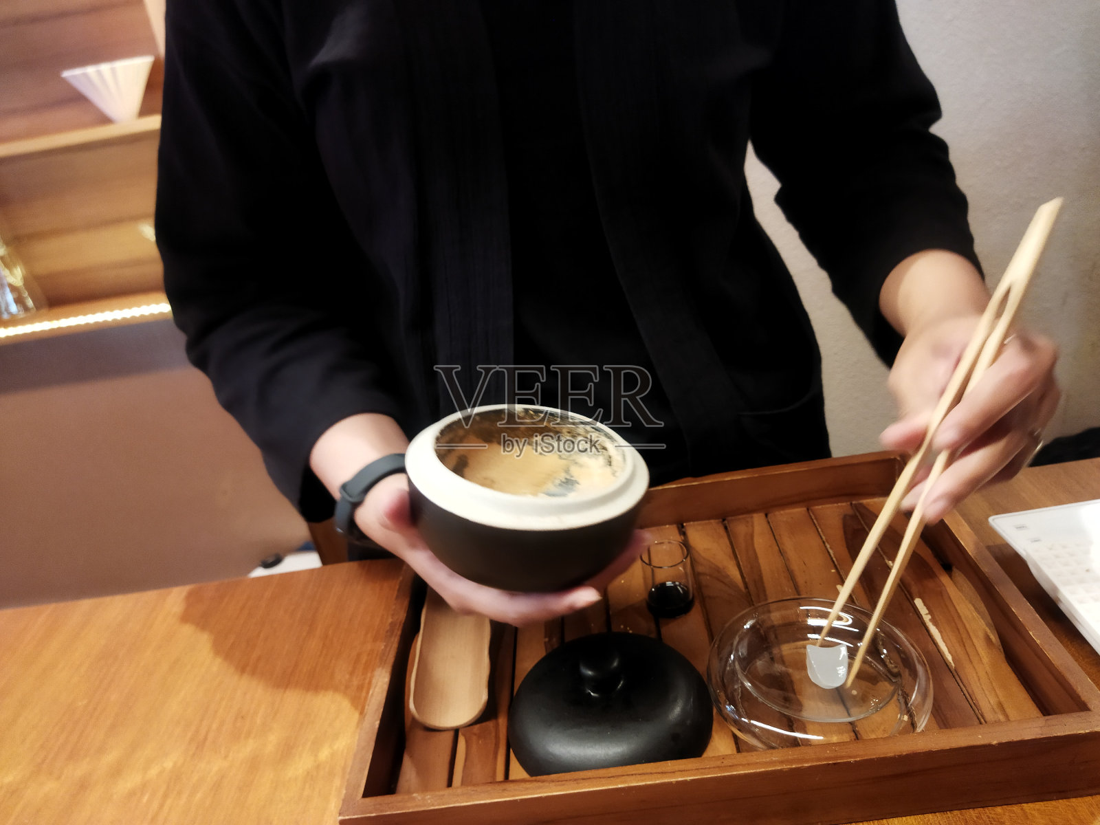 制作日式麻糬照片摄影图片