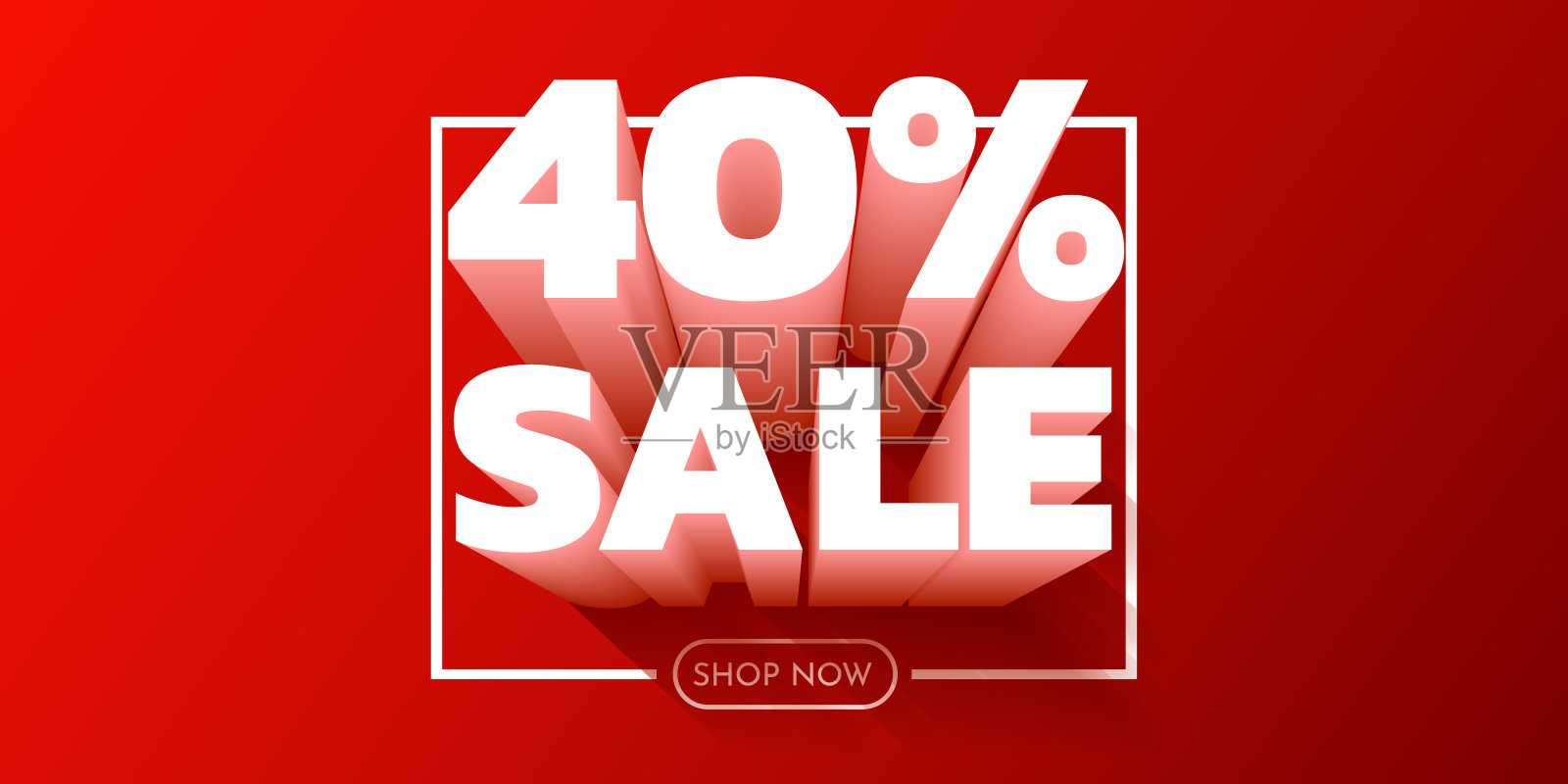 打四折。折扣创意成分。大型销售。插画图片素材