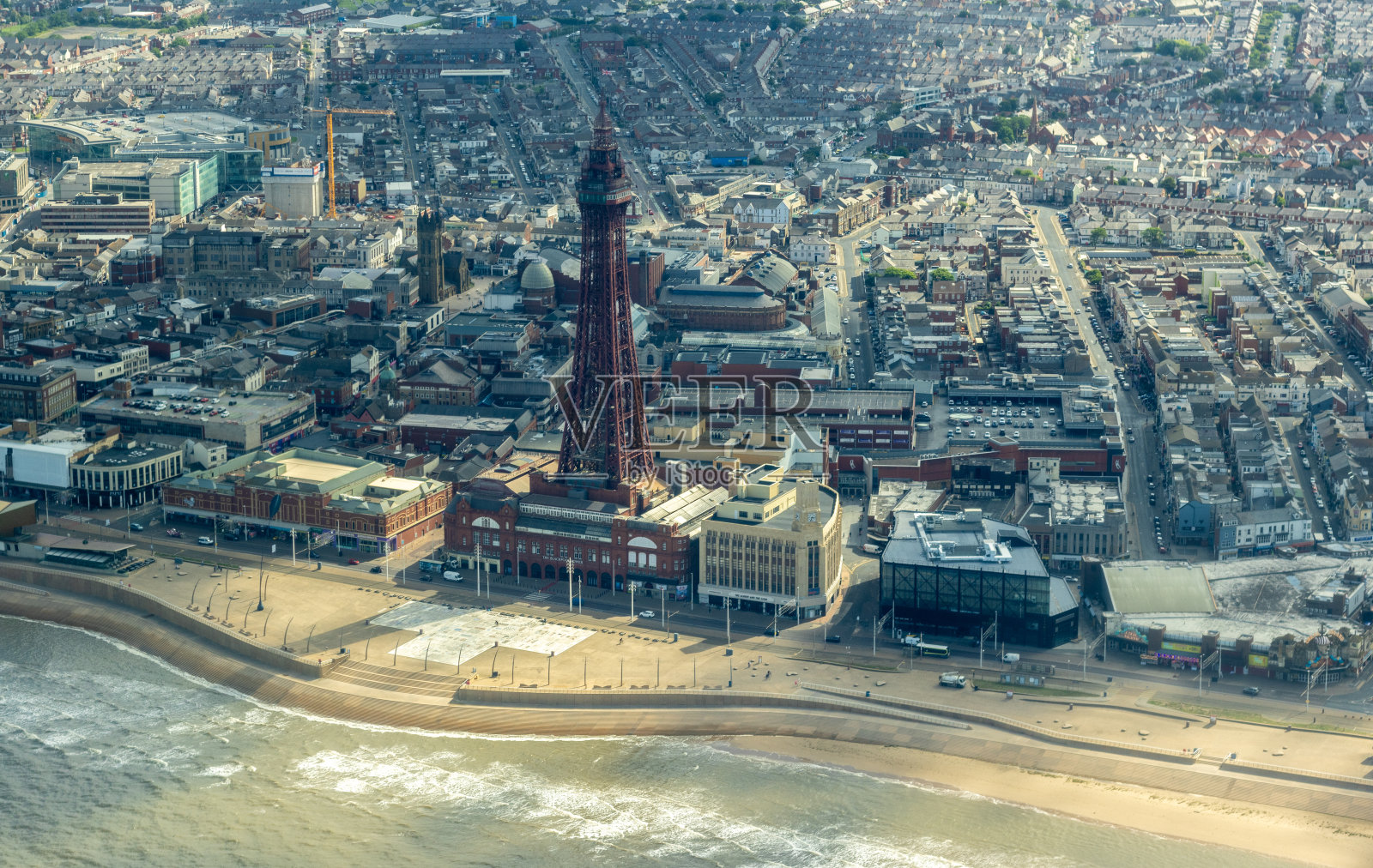 布莱克浦快乐海滩塔照片摄影图片