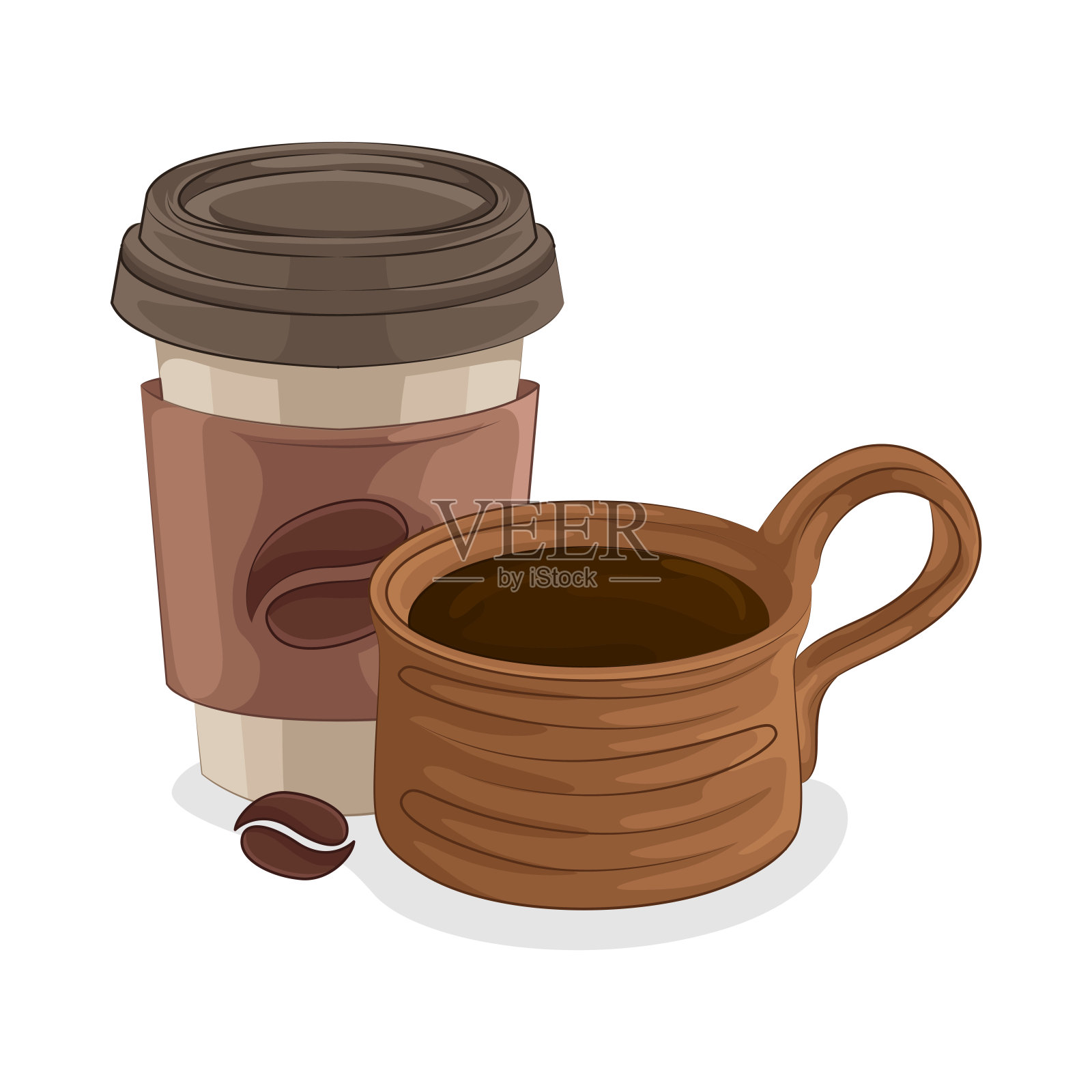 咖啡杯插画图片素材