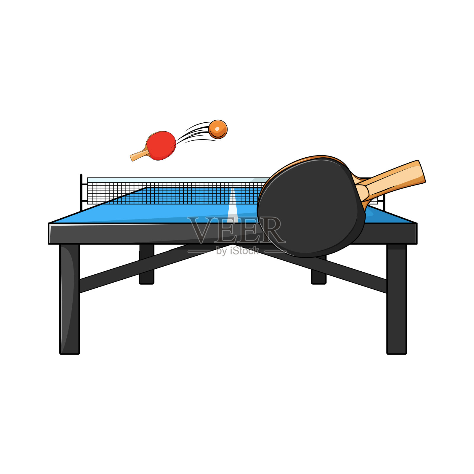 乒乓球插画图片素材